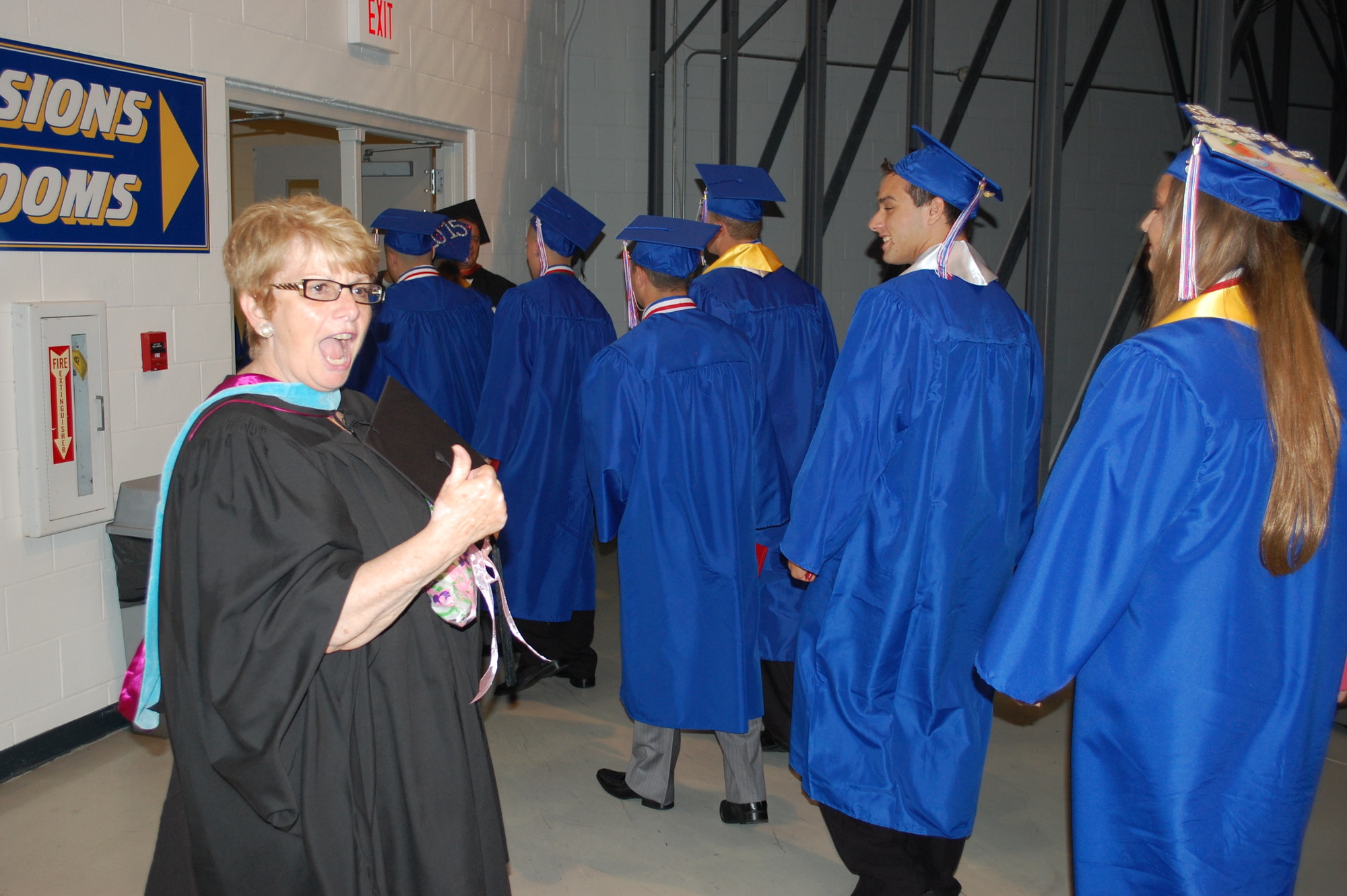 Retiring Principal Kathleen Valentino said goodbye to her last graduating class, and the 54th in MacArthur High School history.