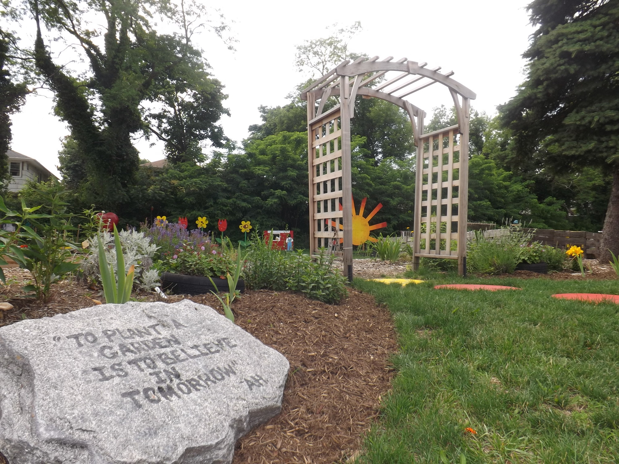 The garden is funded mostly by donations from community members and some money set aside by the Baldwin Civic Association.