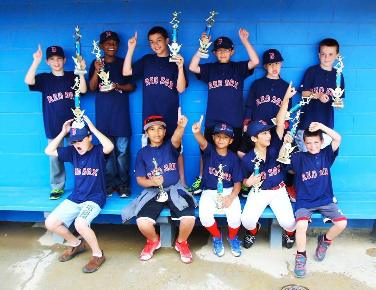 The 9 and 10 year olds on the Red Sox took home their division crown.