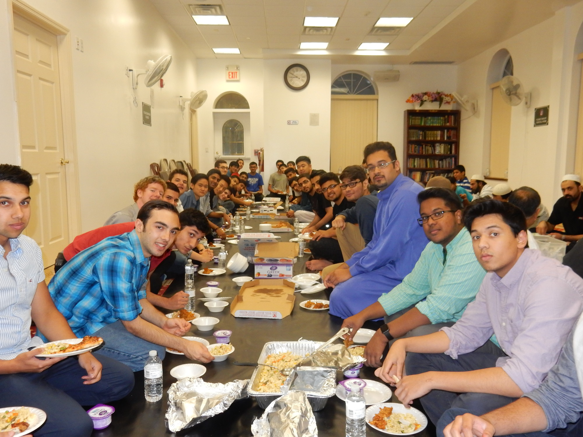 A feast celebrated the successful interfaith session as well as the day’s observance of Ramadan.
