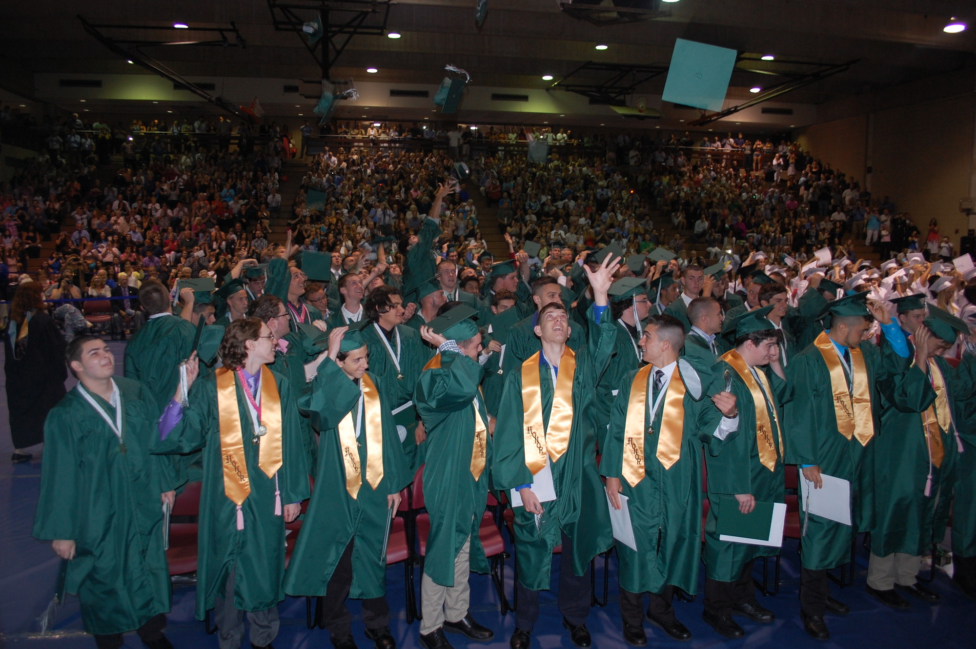 Seaford High School’s 191 seniors cheered when they were officially declared graduates last Saturday.