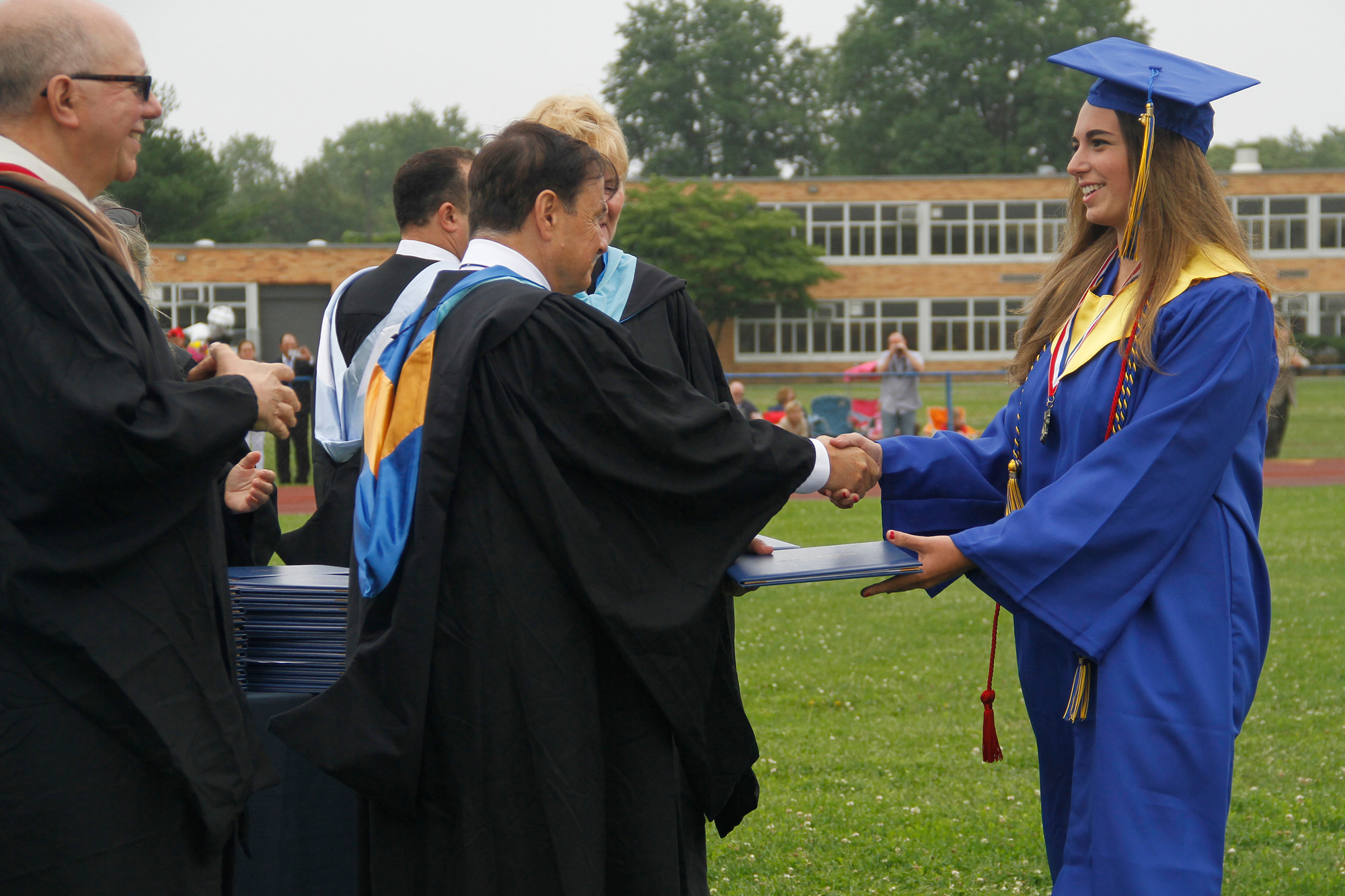 Jamie Schick received her diploma from Superintendent Louis DeAngelo.