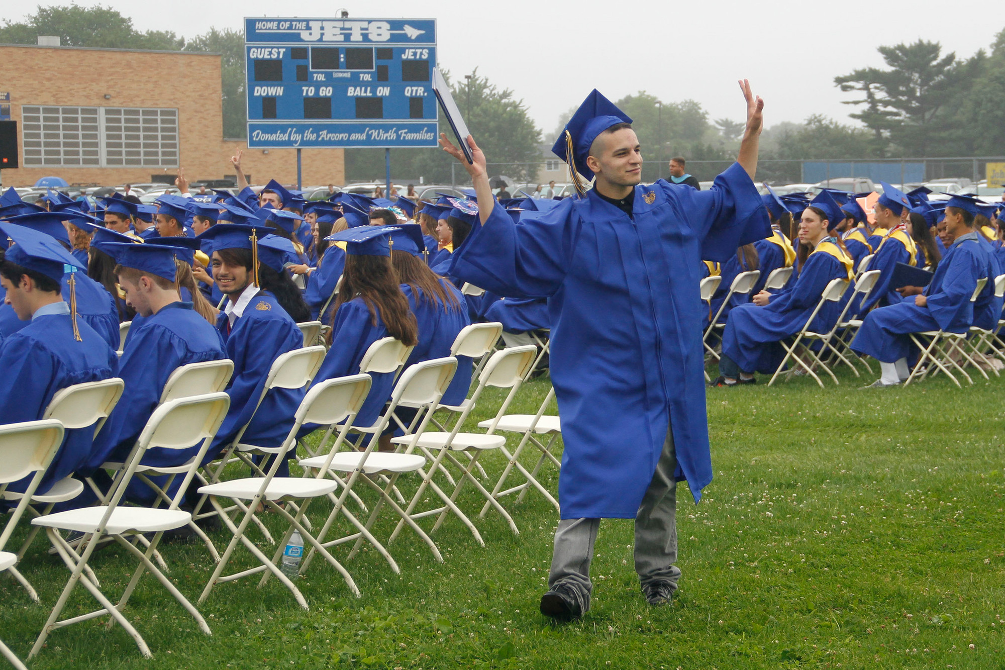 Christian Torres was excited to receive his diploma.