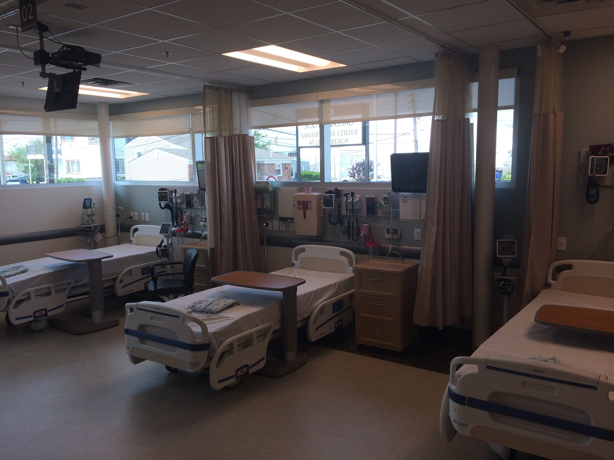 The three-bed observation unit that was added to the urgent-care center during its recent upgrade.