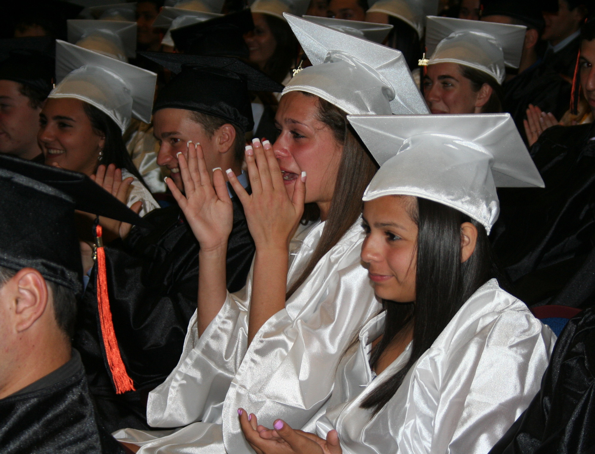 Seniors reacted with emotion during the speeches.