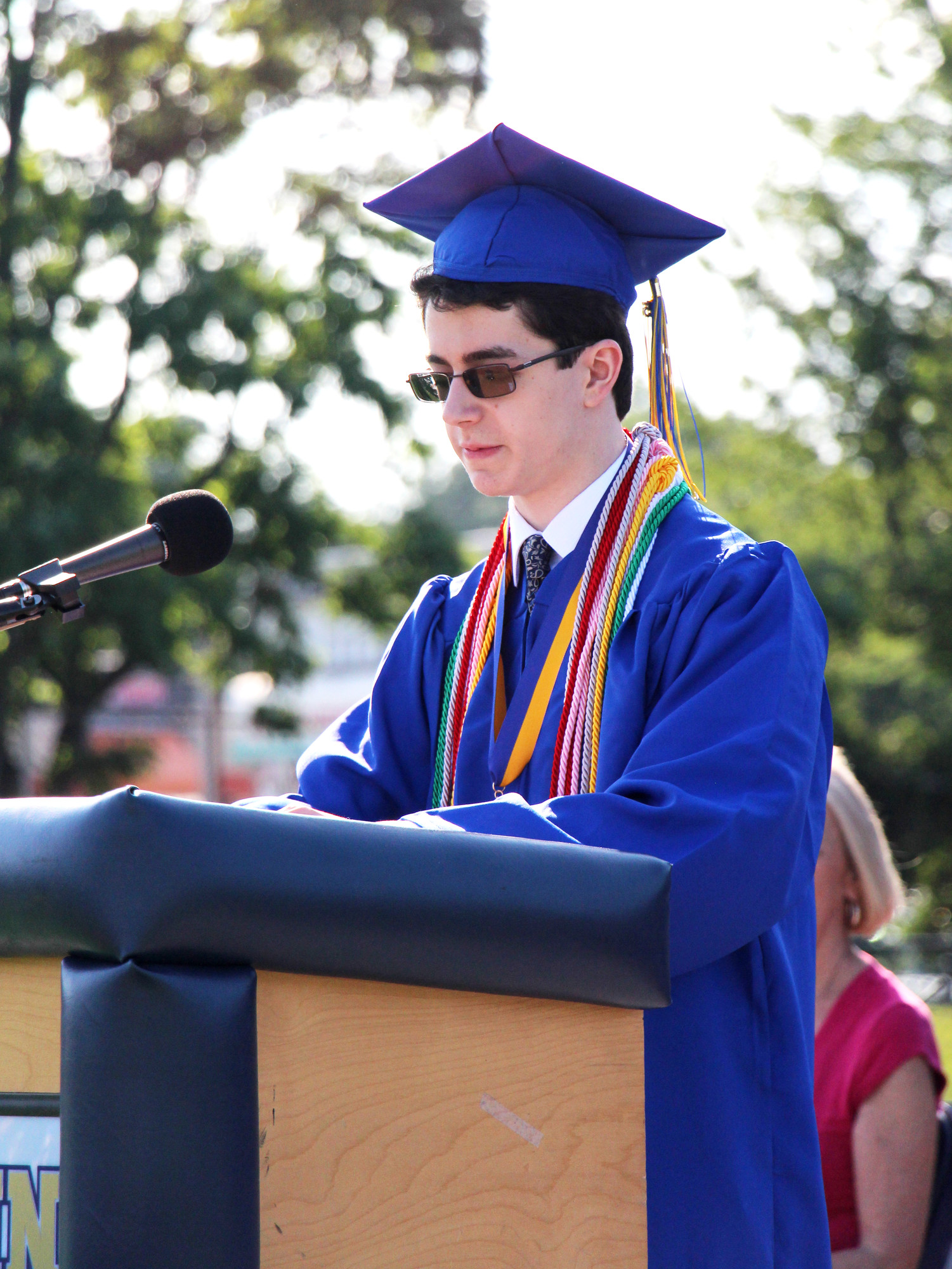 Valedictorian Connor Mack told his classmates that it is how they respond to adversity that will truly define them.
