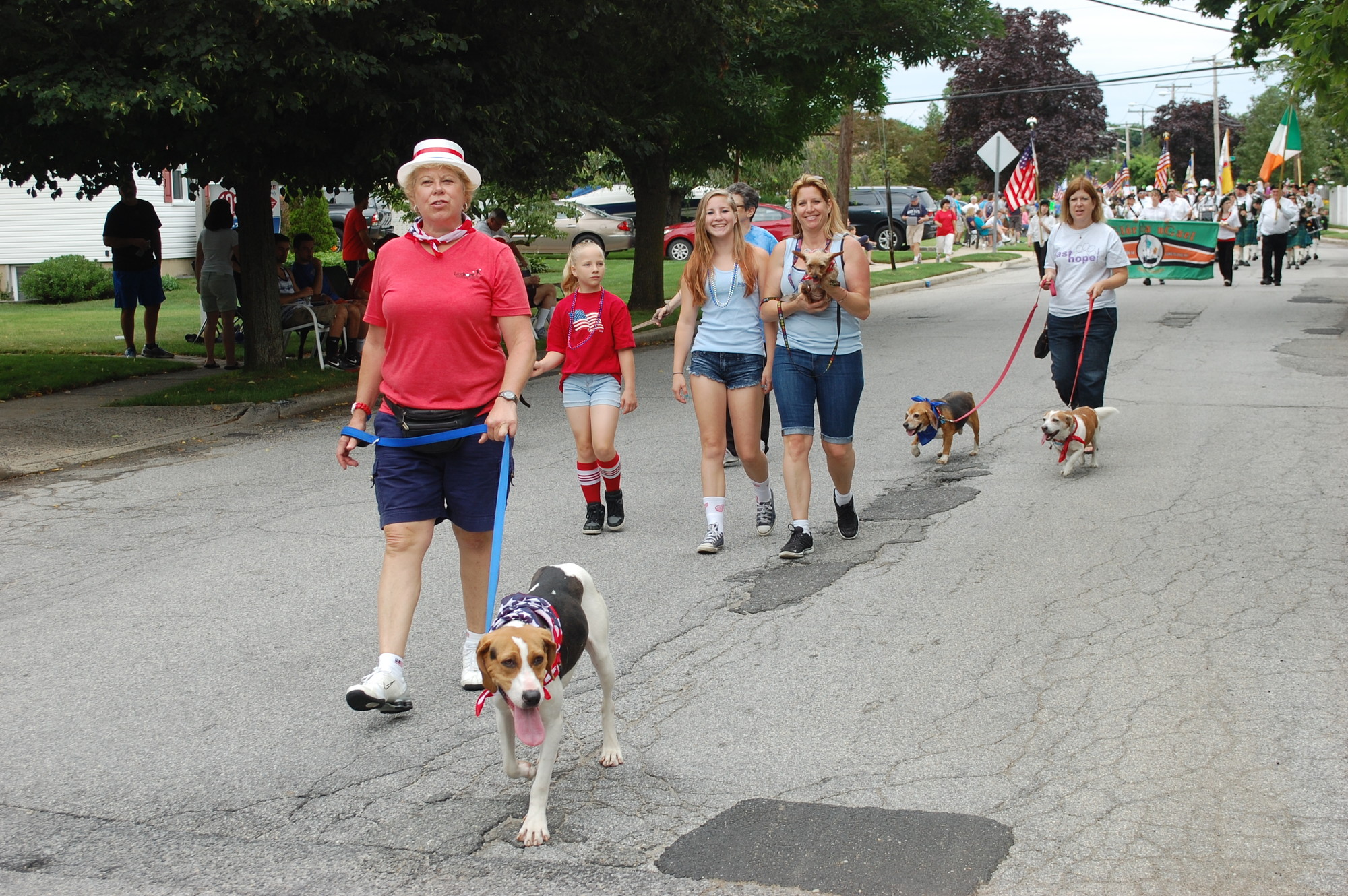 Volunteers from Last Hope Animal Rescue took part in the community’s annual Fourth of July parade to show the crowd there are lovable pets up for adoption right in Wantagh.