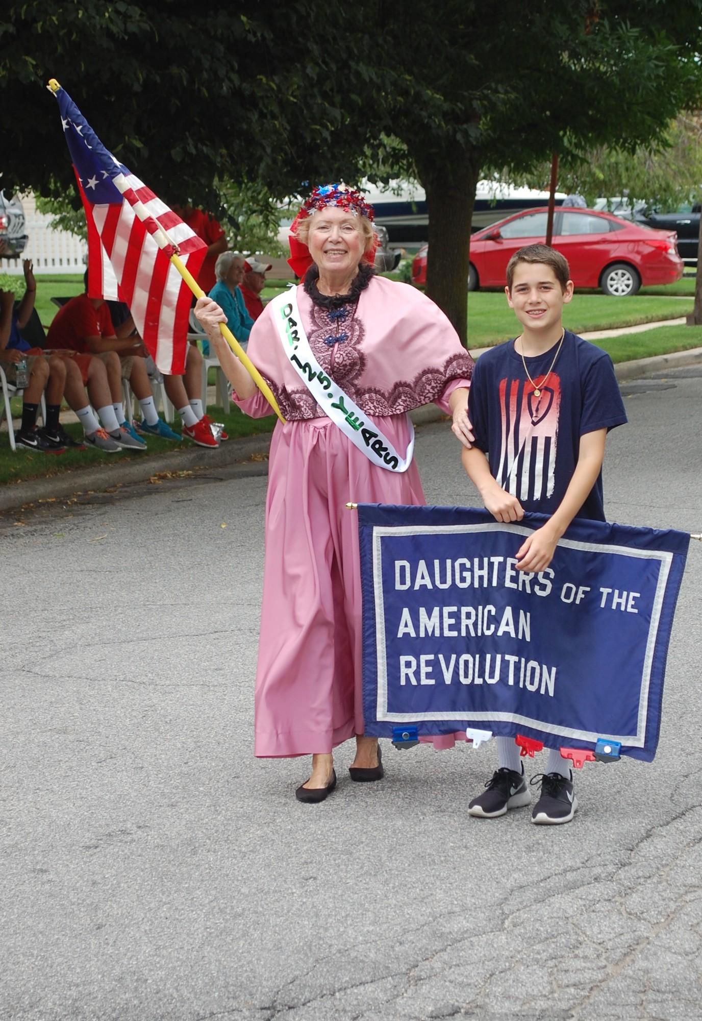 Johanna Livesay and Andrew Dougherty represented the Jerusalem Chapter of Daughters of the American Revolution.