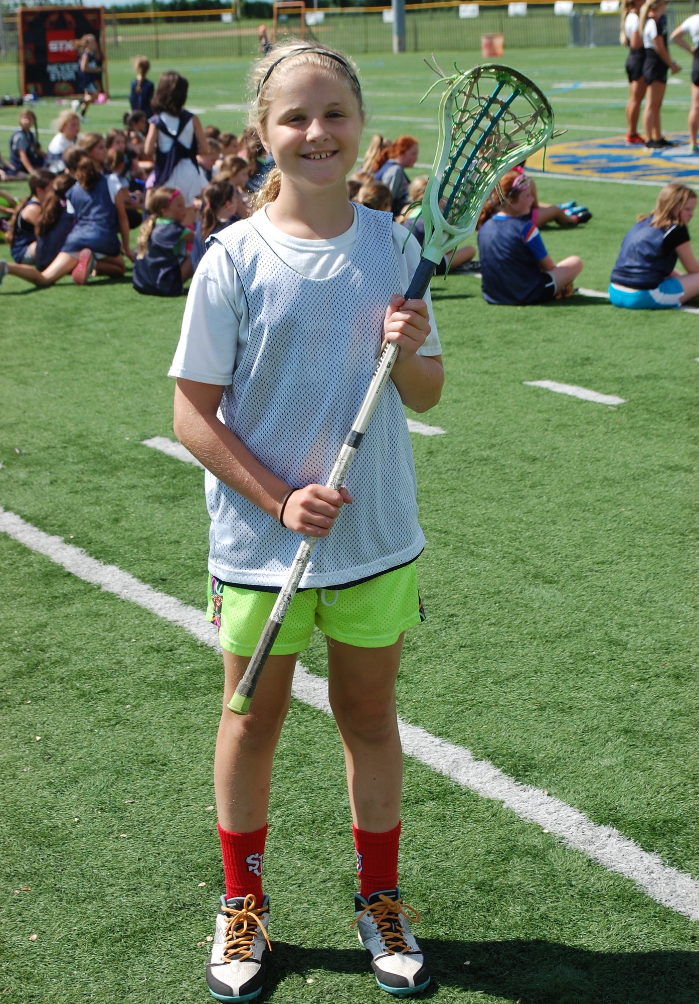 Alexandra Leggio, of Seaford, is a regular at the lacrosse clinic.