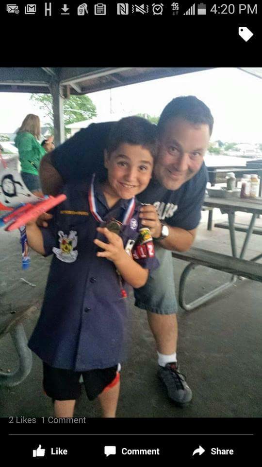 Gold medal winner 9 year old Bear Cub Scout Sean Epstein.