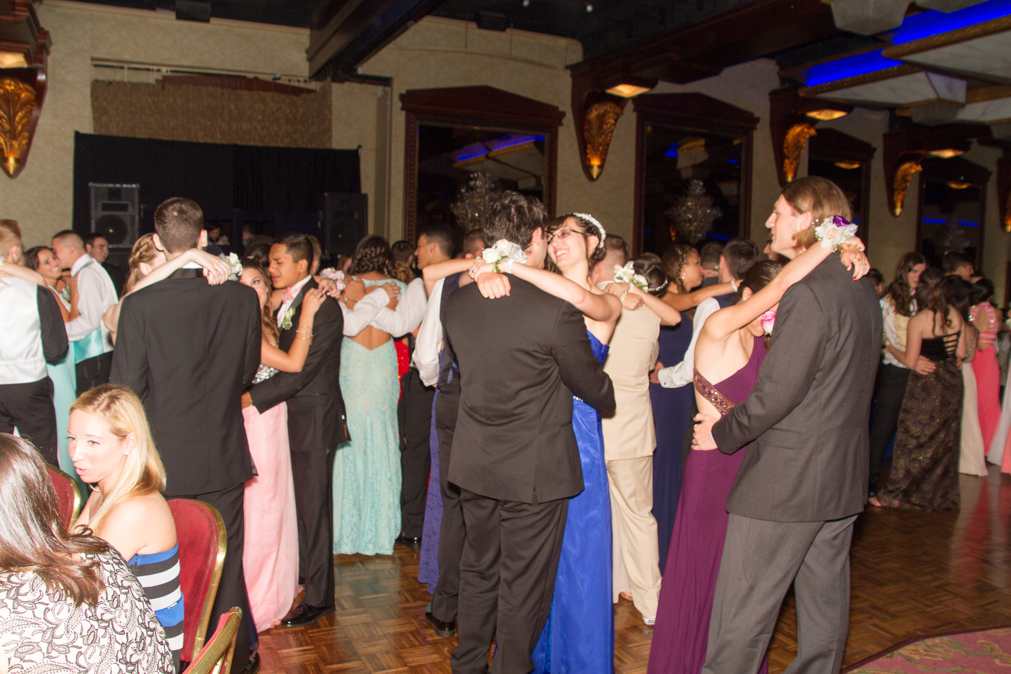 The dance floor was packed.