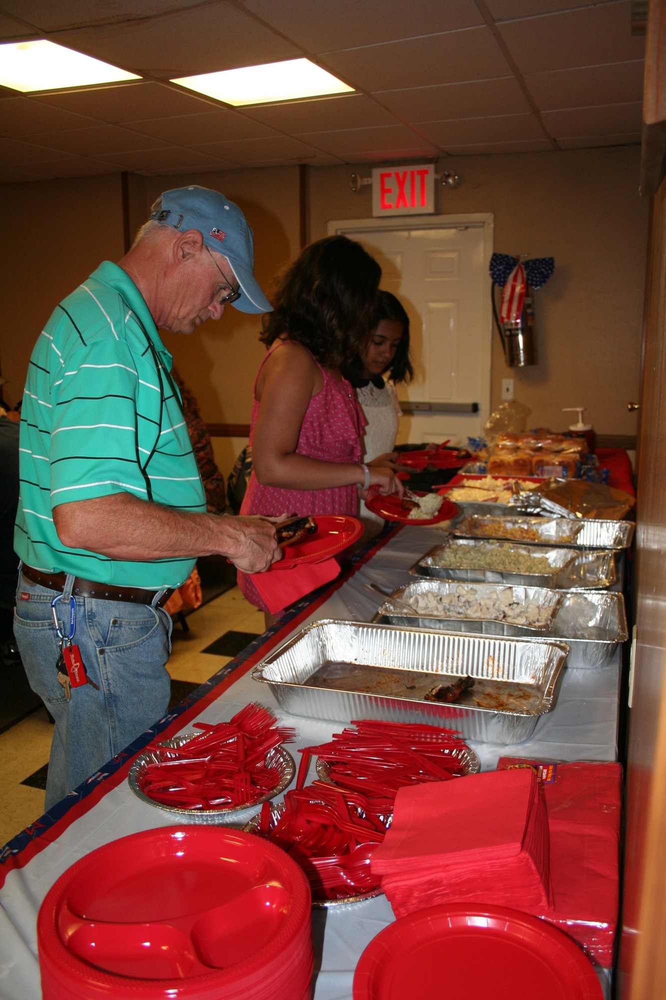 Many People enjoyed the variety of barbecue food during the ‘Red Solo Cup’ party at Baldwin American Legion Post 246 on June 27. The event benefited the Wounded Warriors Project.