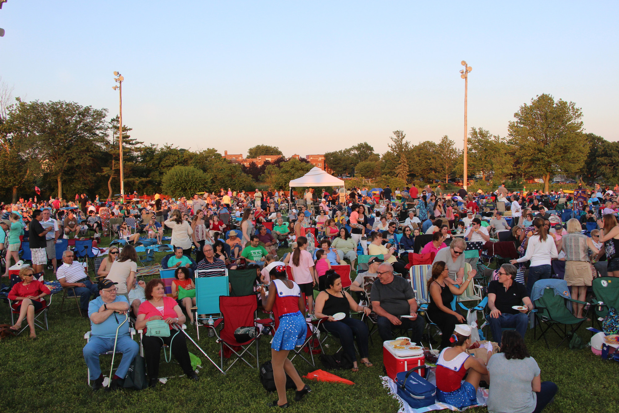 Thousands came to Centennial Park last Saturday to watch the village's annual fireworks show. People filled the park for the spectacle, which included a performance by the South Shore Symphony.