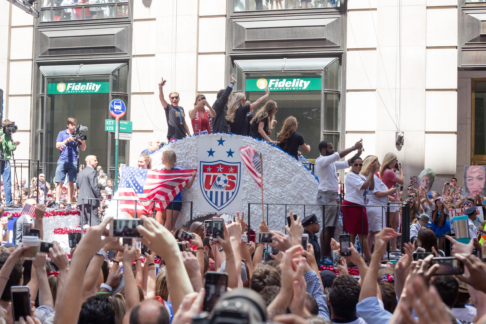 Thousands of supporters cheered on the Women’s U.S. national soccer team as they proceeded down Broadway at their celebratory ticker-tape parade last Friday.