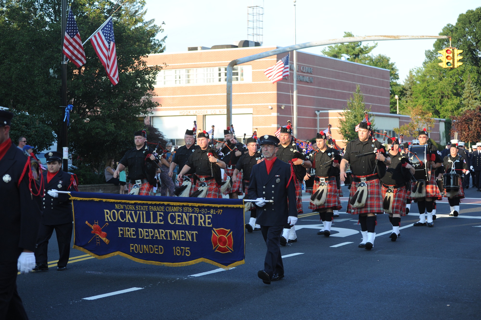 The Rockville Centre Fire Department led the parade down Maple Avenue.