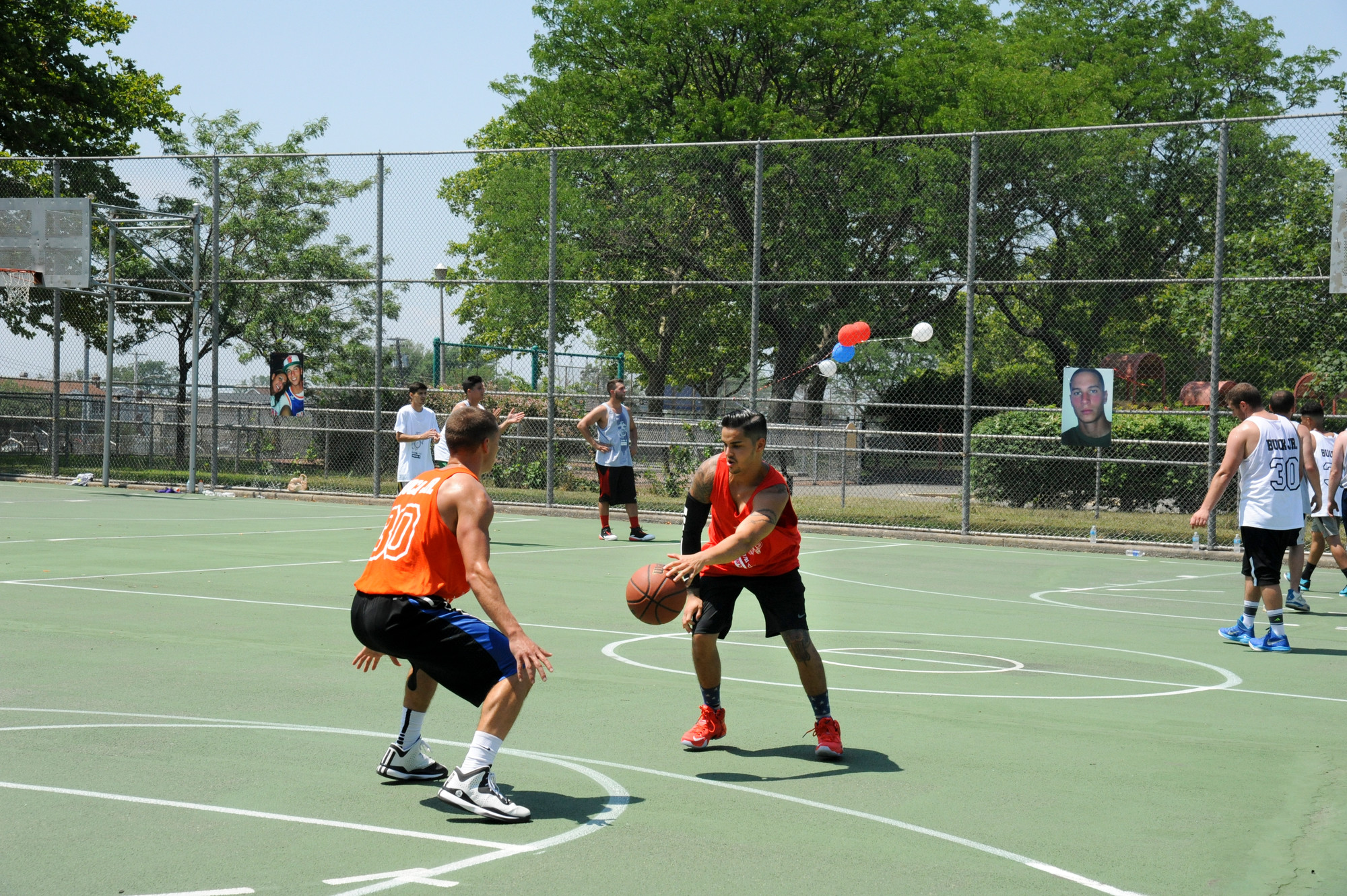 Justin Buckley, right, played basketball at the tournament for his brother. Penny Frondelli/Herald