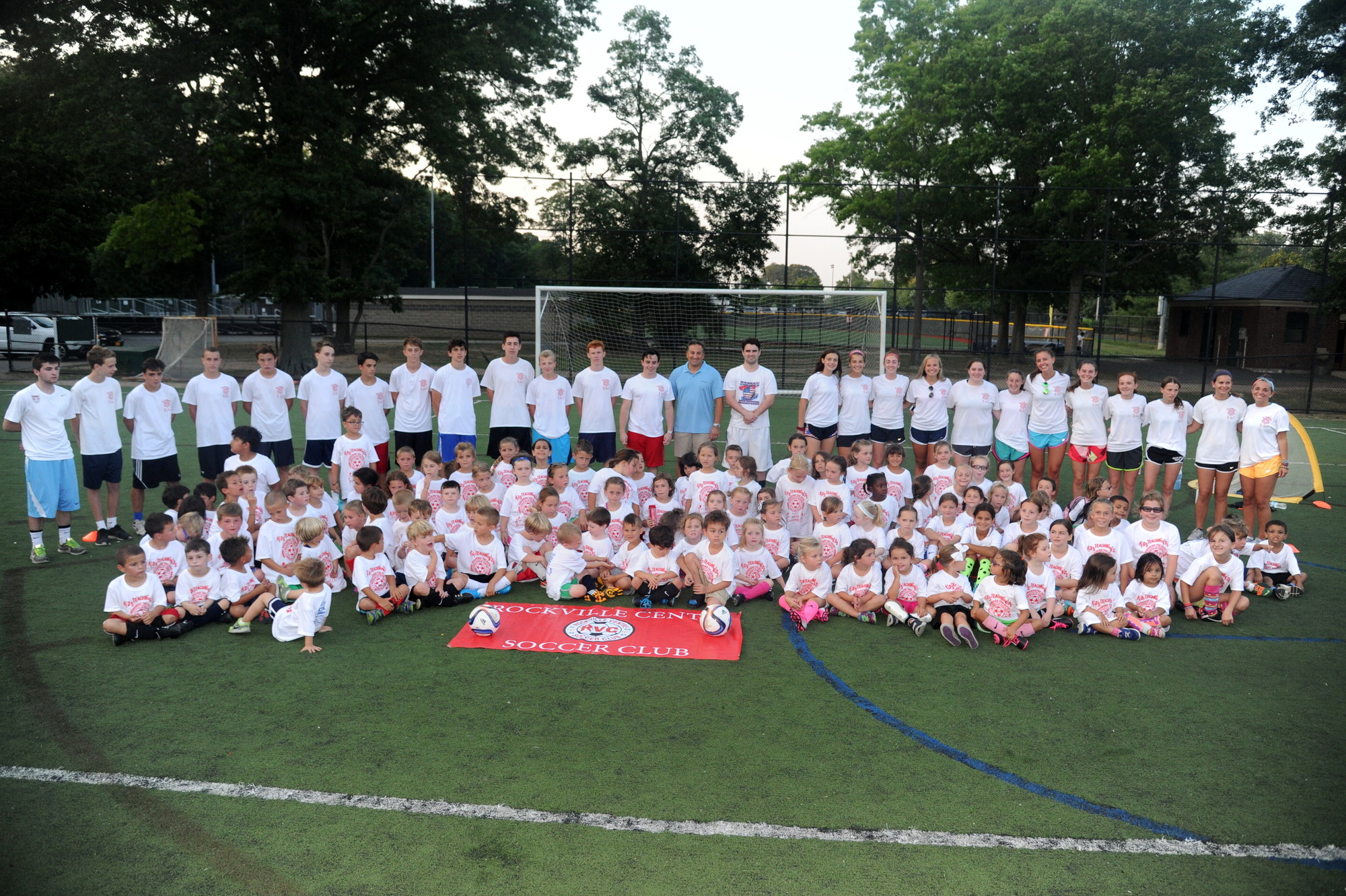 Many athletes from the Rockville Centre Soccer club, new and experienced, gathered for the annual event.