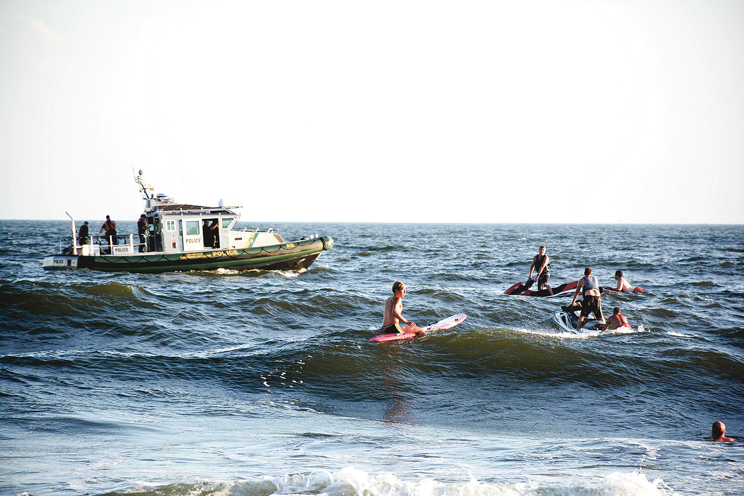 Firefighters and lifeguards used personal watercraft and surfboards during the search.