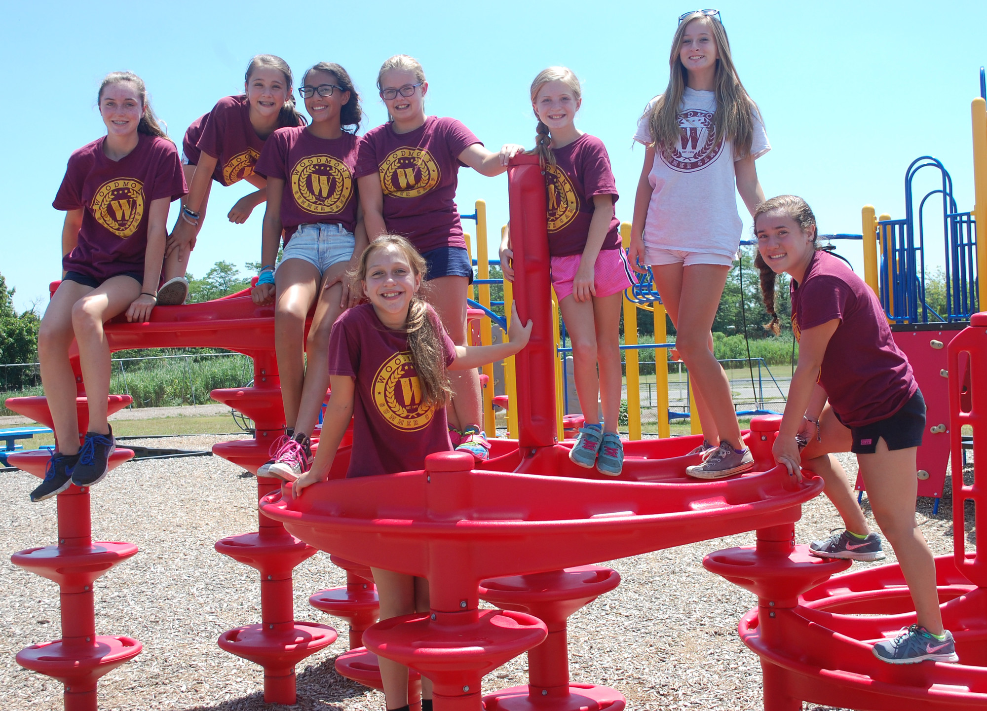 Campers enjoy spending time each day on the playground.