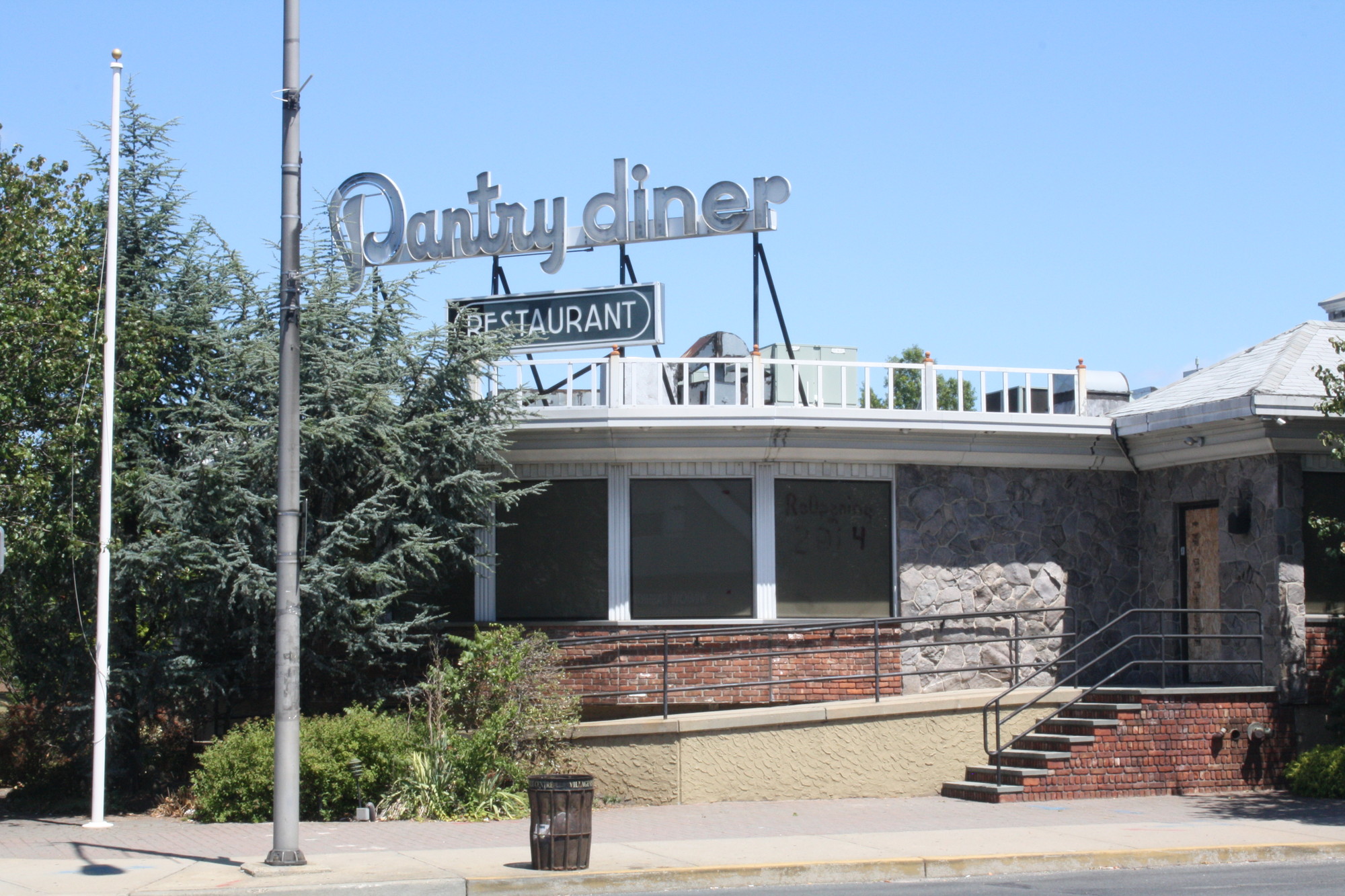 The Pantry Diner is working on reopening. The owners are planning on redoing the facade in brick and keeping the interior the same. (Alex Costello/Herald)