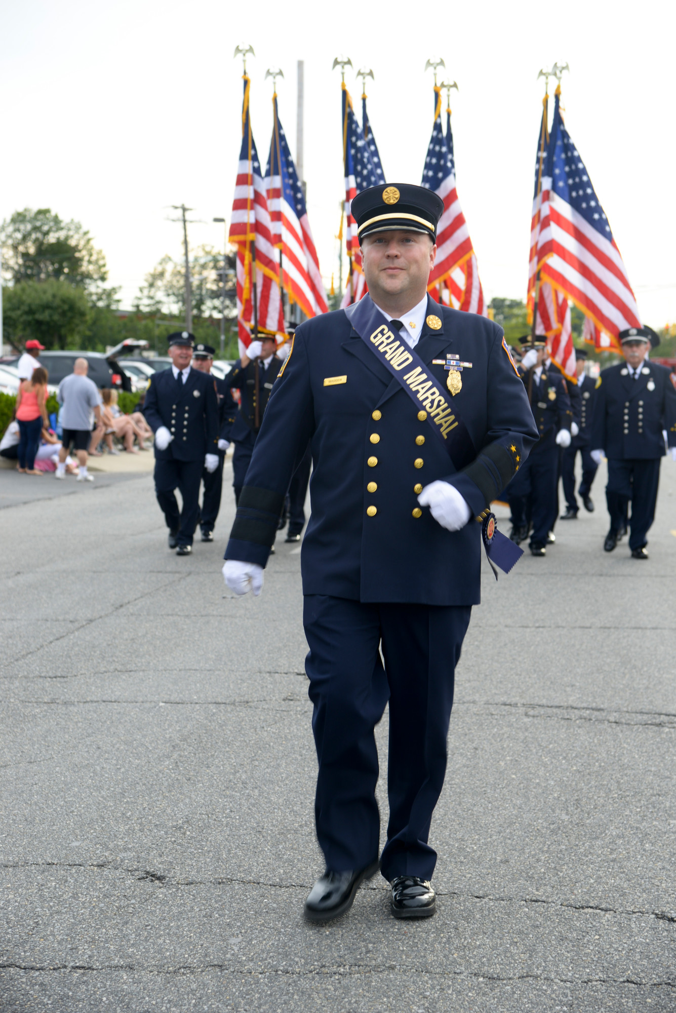 Chief William Madden of the Oceanside Fire Department led the parade as the Grand Marshal.