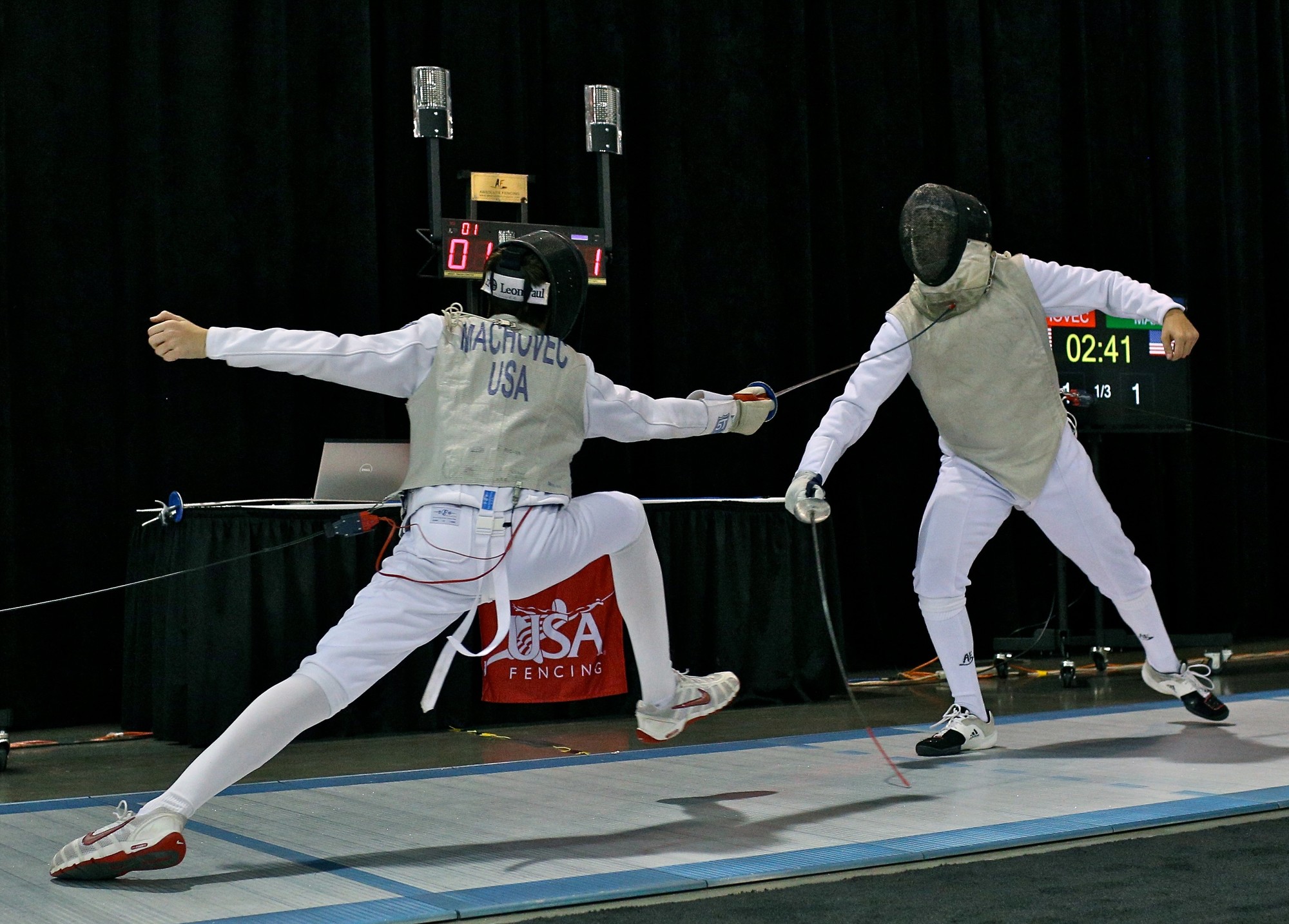 East Rockaway sophomore Andrew Machovec, left, the U.S. Youth 14 men’s foil champion,  will begin his quest for a world championship in the Cadet division next month in Budapest, Hungary.