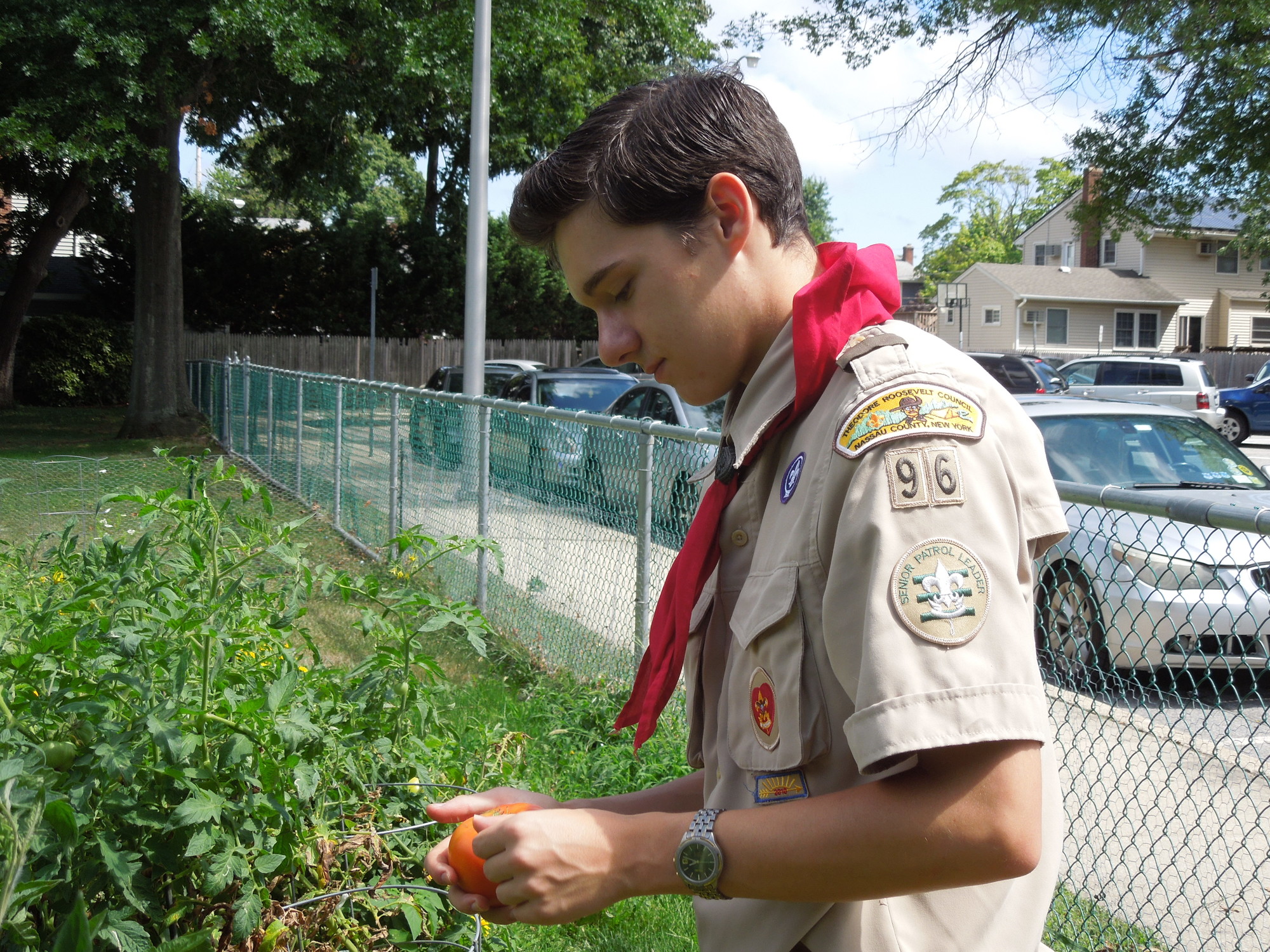Eagle Scout Brian Howe has been maintaining the Giving Garden at the Wantagh Memorial Congregational Church, which provides fresh food for the hungry.