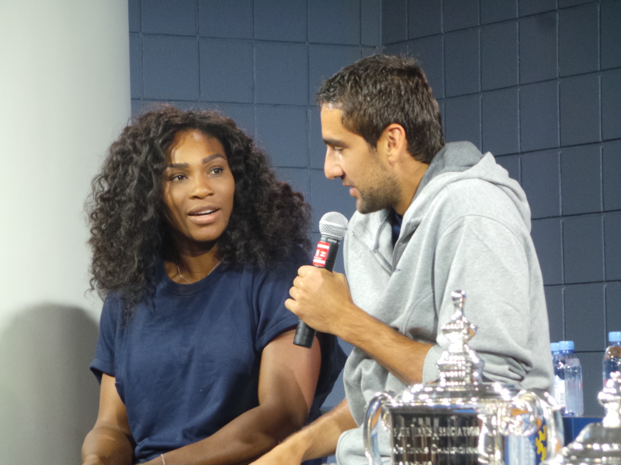Serena Williams and Marin Cilic, last year’s U.S. Open winners, answered questions about this year’s tournament at a press conference last week.