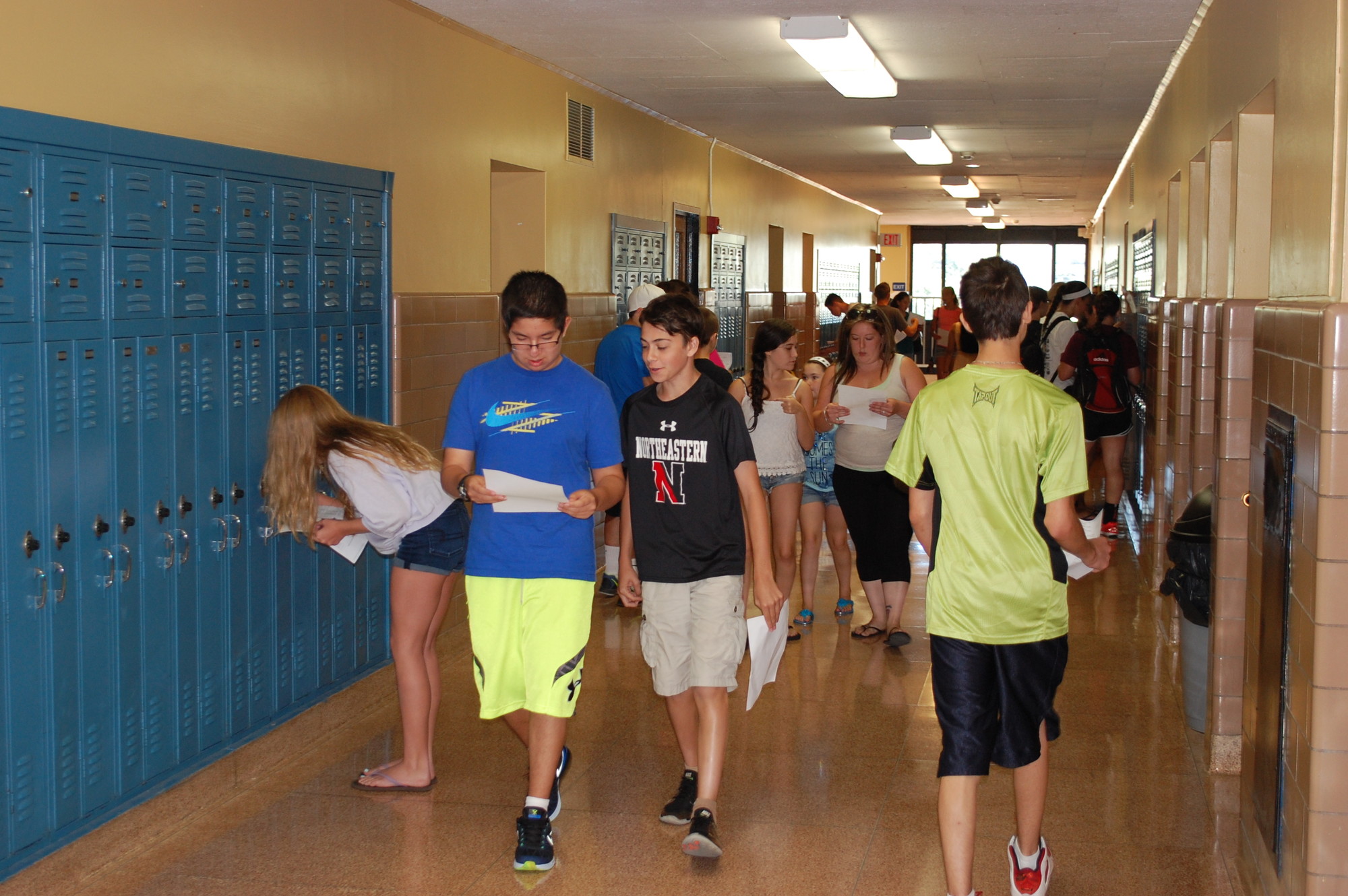 Ninth-graders took a tour of Wantagh High School to learn where their classes are during freshman orientation last week.