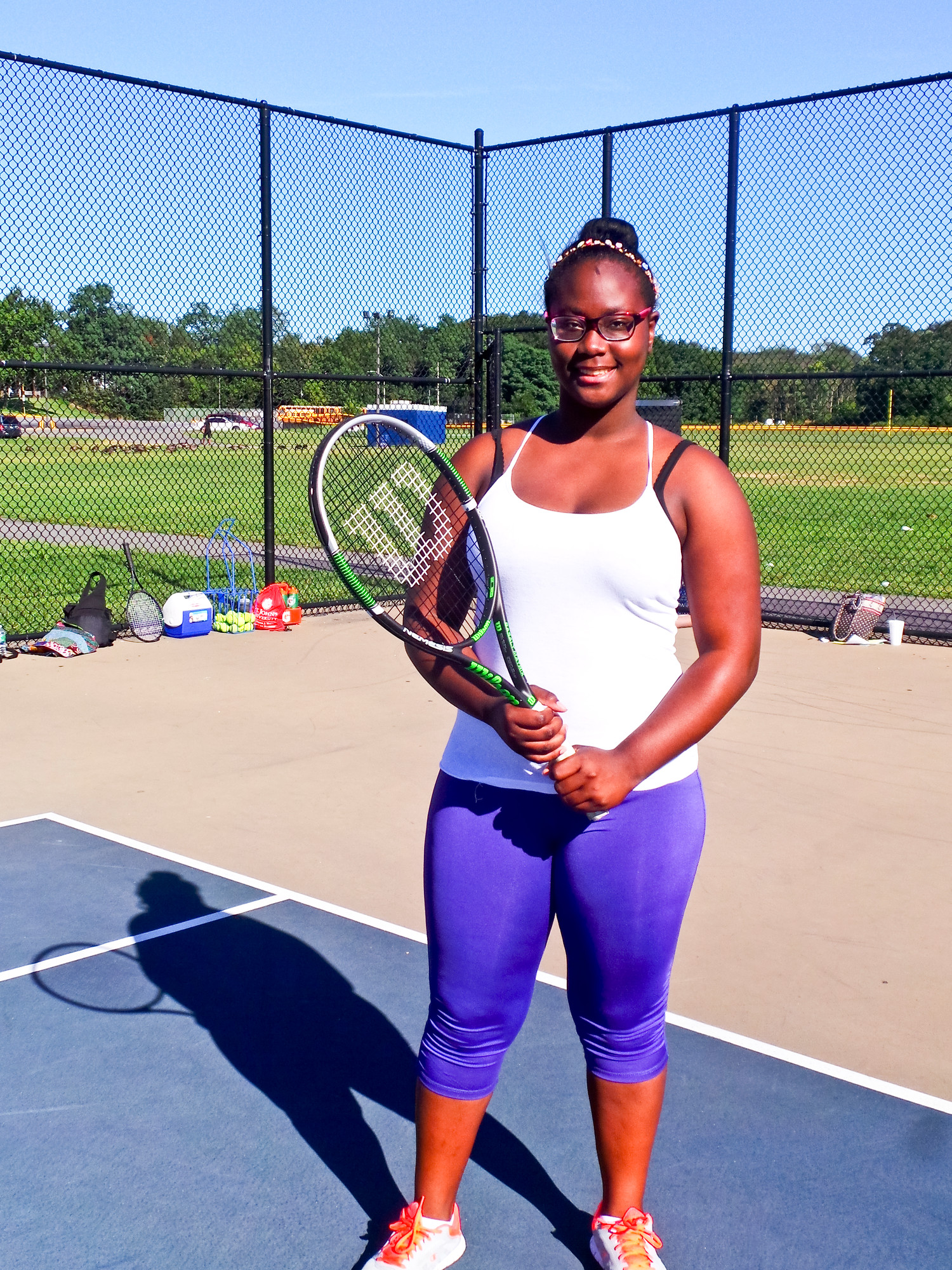 Surieya Thomson, a ninth-grader at Malverne High School, said that Williams inspired her to begin playing tennis.