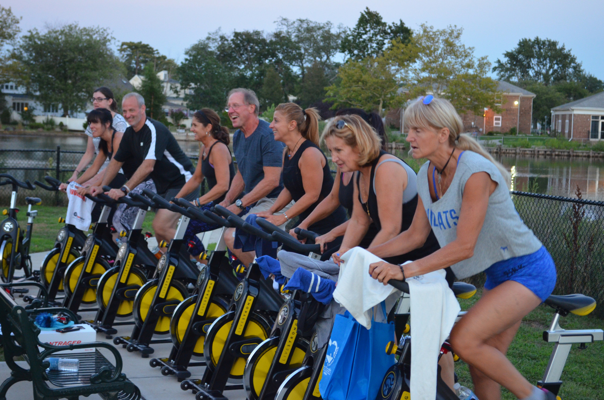 The spinning class was a hit the festival in Oxbow Park.
