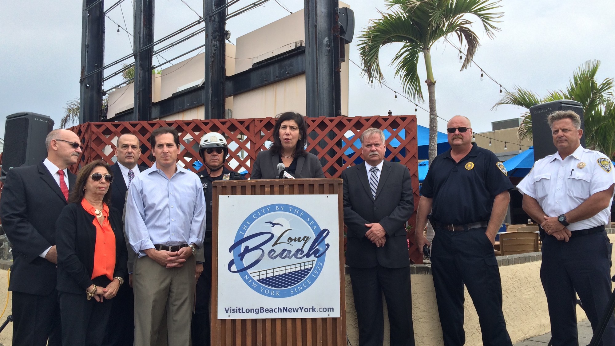 Acting District Attorney Madeline SIngas and local officials held a press conference in Long Beach on Friday announced an enhanced drunk driving enforcement program that will go into effect in the city this holiday weekend.