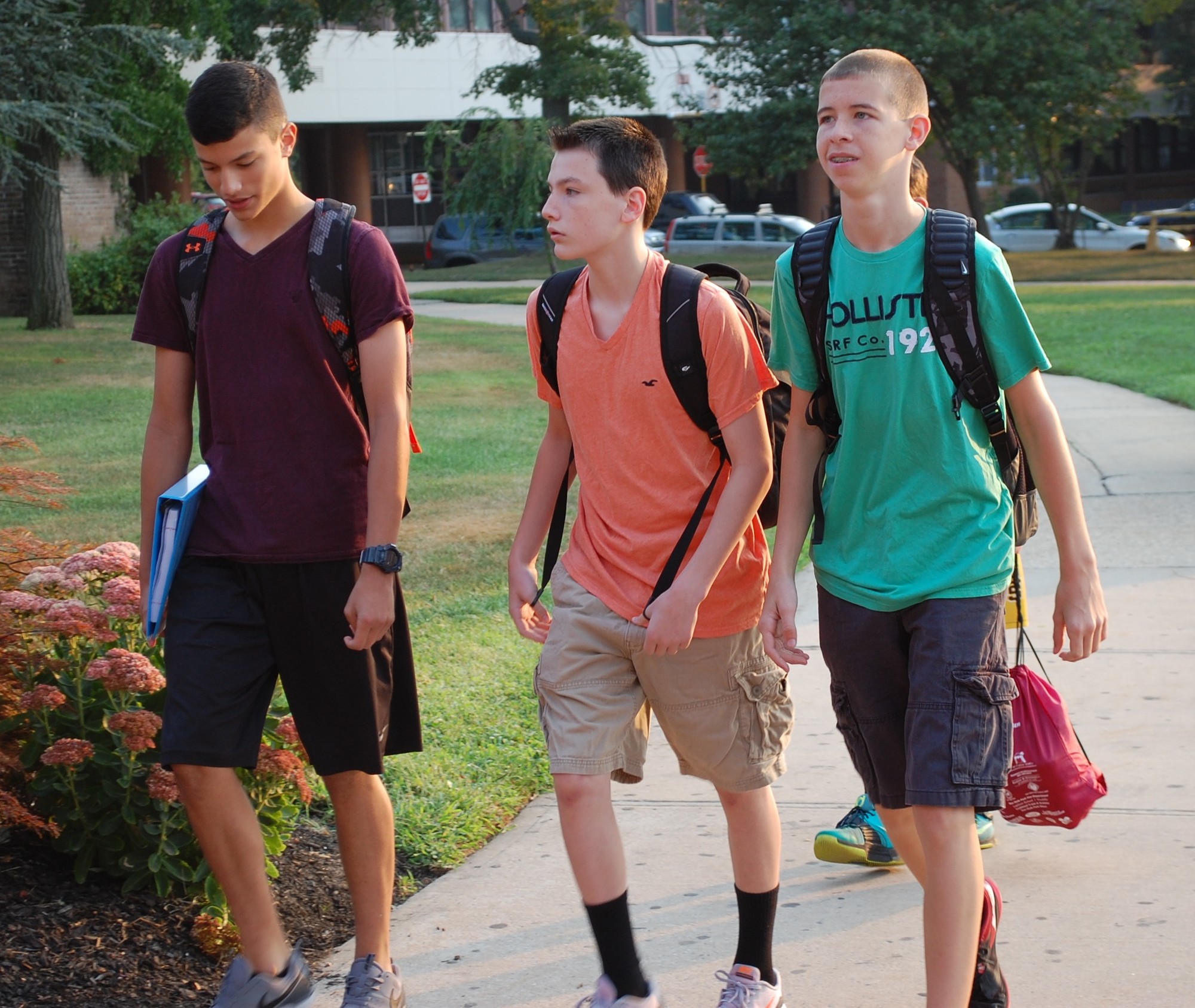 Students arrived at Wantagh High School for the first day of the new school year on Sept. 1.
