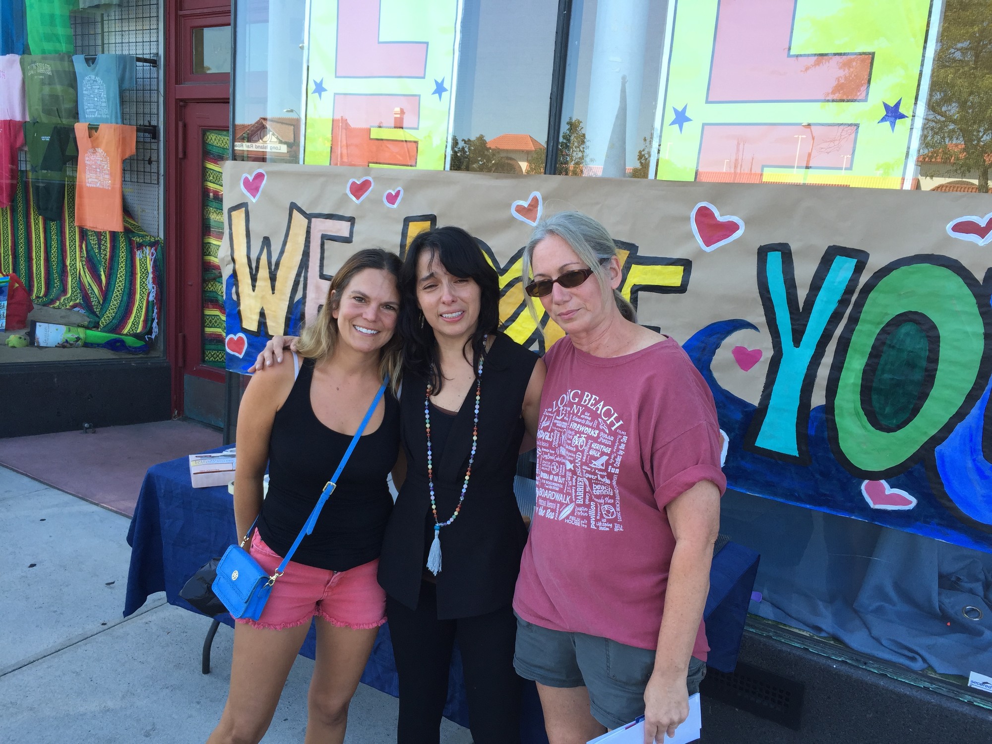 Allison Kallelis, left, owner Cassandra Bolivar and Michelle Kelly at the shop on Sunday.