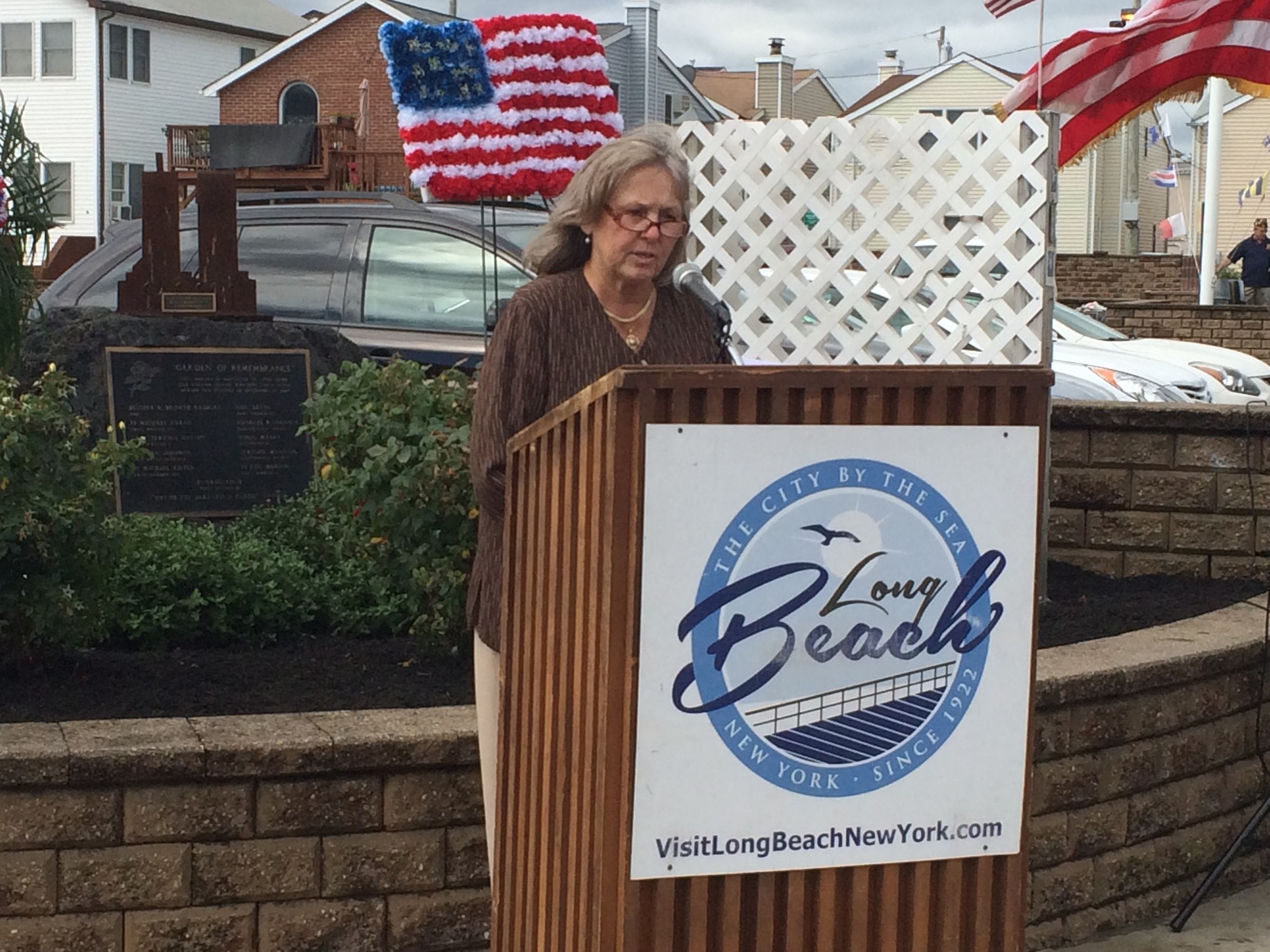County Legislator Denise Ford at the Virginia Avenue memorial ceremony this morning.
