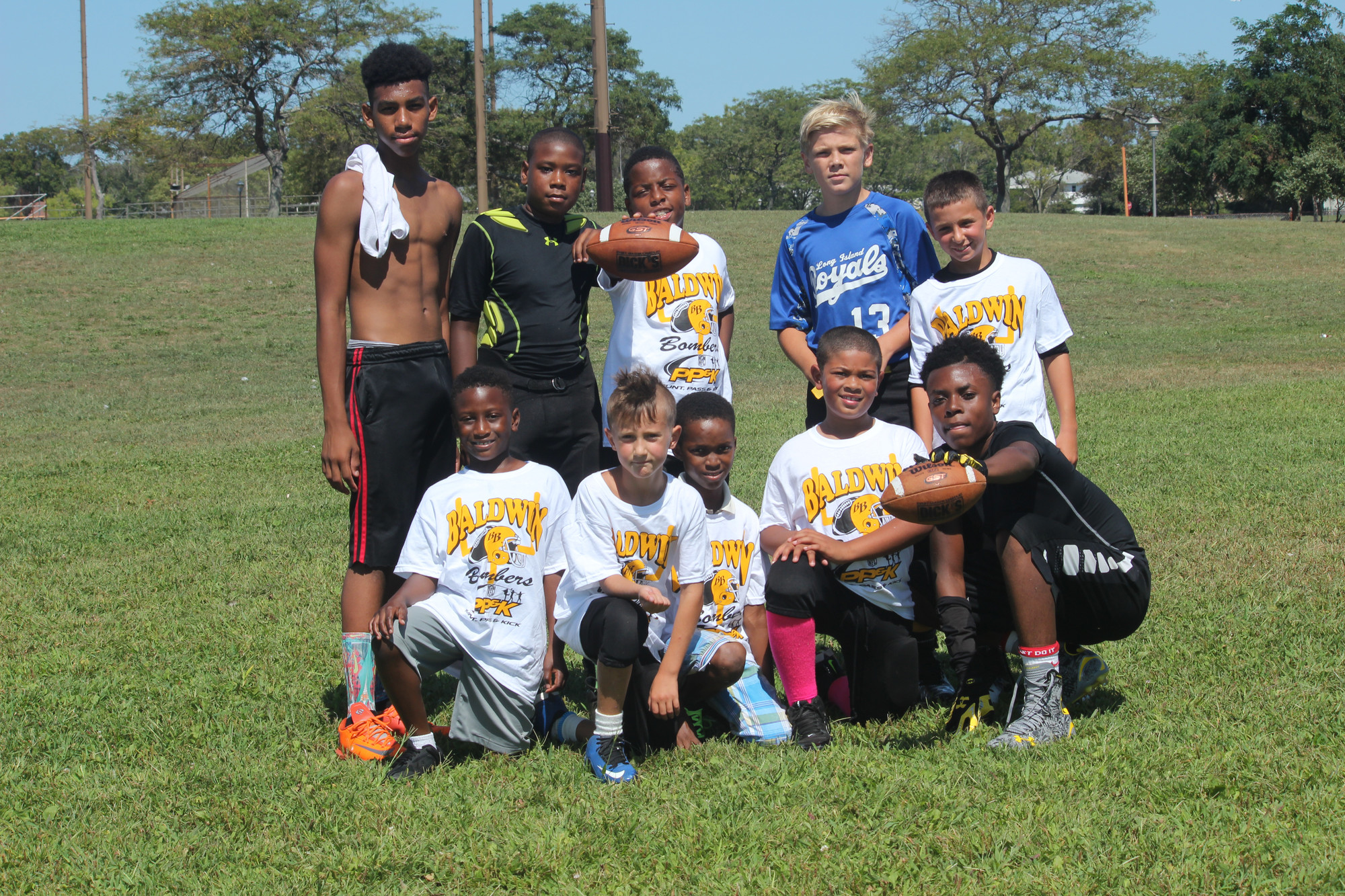 Kids of all ages came to Baldwin Park to participate in the Baldwin Bombers’ annual Punt, Pass and Kick competition.
