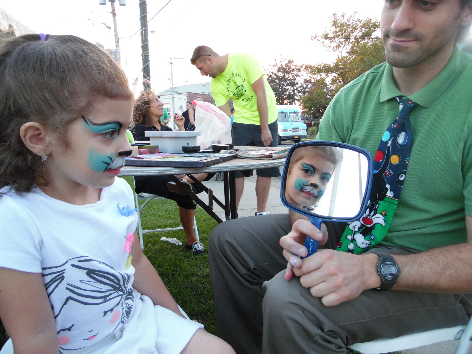 Giada Artusa, 5, had her face painted at the fair.