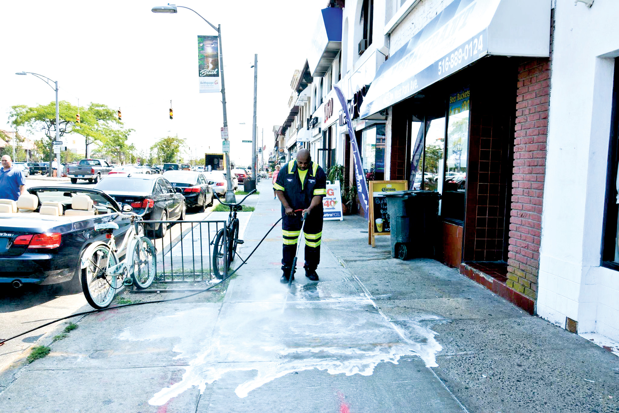 For the first time ever, the city regularly powerwashed sidewalks this summer in accordance with a new streetscaping initiative to improve the downtown area and provide a boost to local businesses.