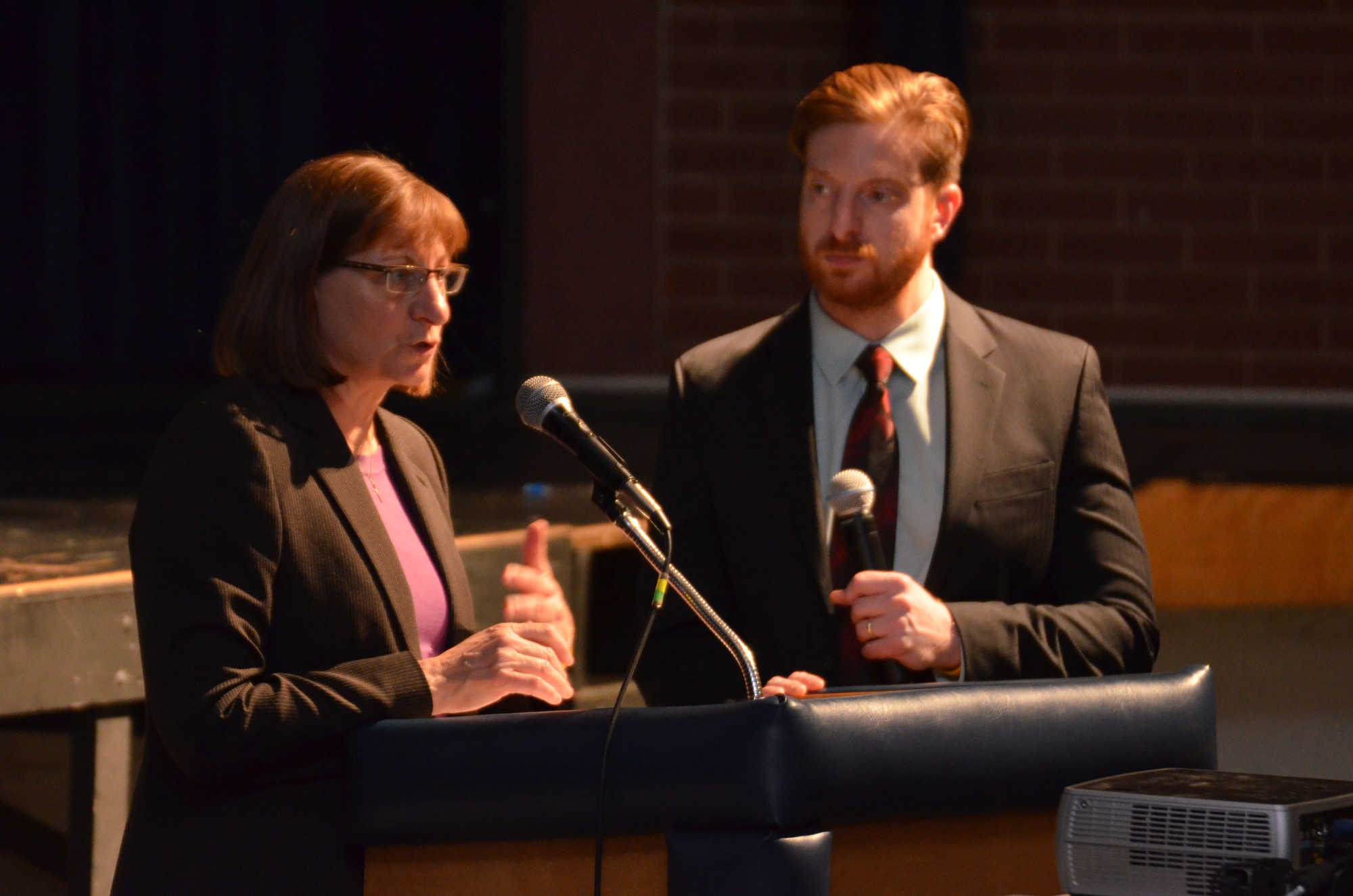 Jane and James Clementi spoke to Baldwin High School students about the perils of bullying.