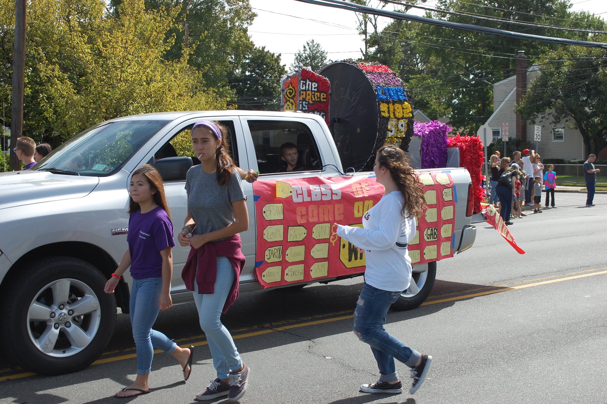 The sophomore class had the winning float in the game show-themed competition.