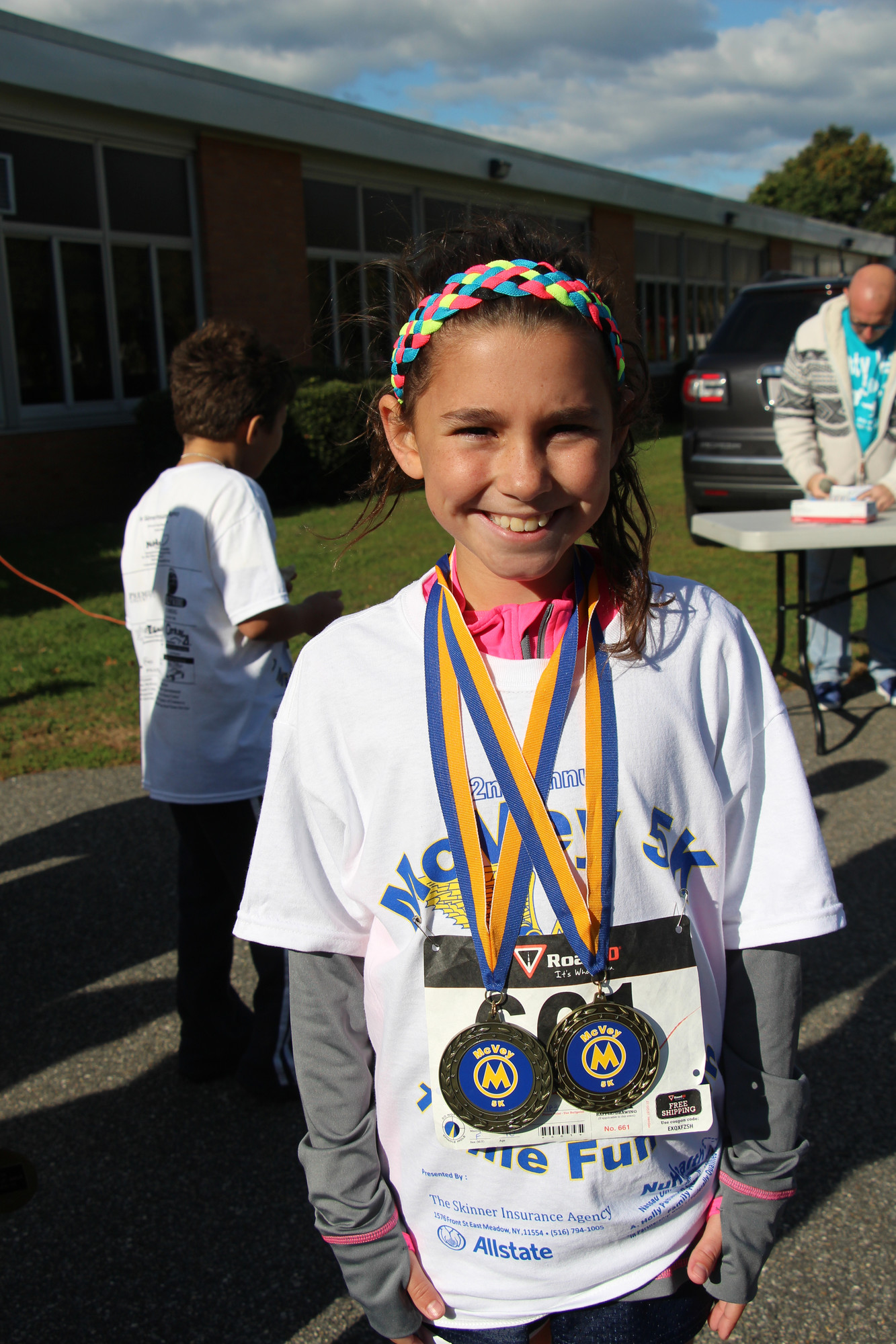 10-year-old Ashlee Sjoholm finished first in the 5K last year among McVey students.