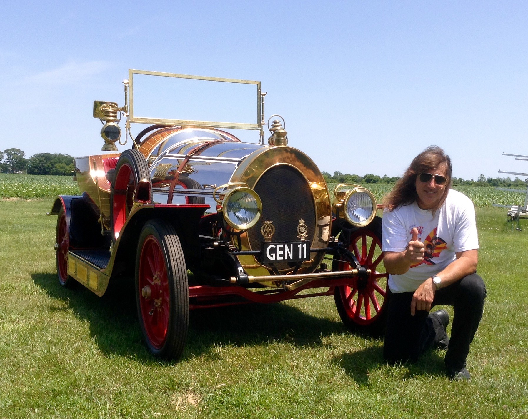 Tony Garofalo with his Chitty Chitty Bang Bang car that took him five years to build.