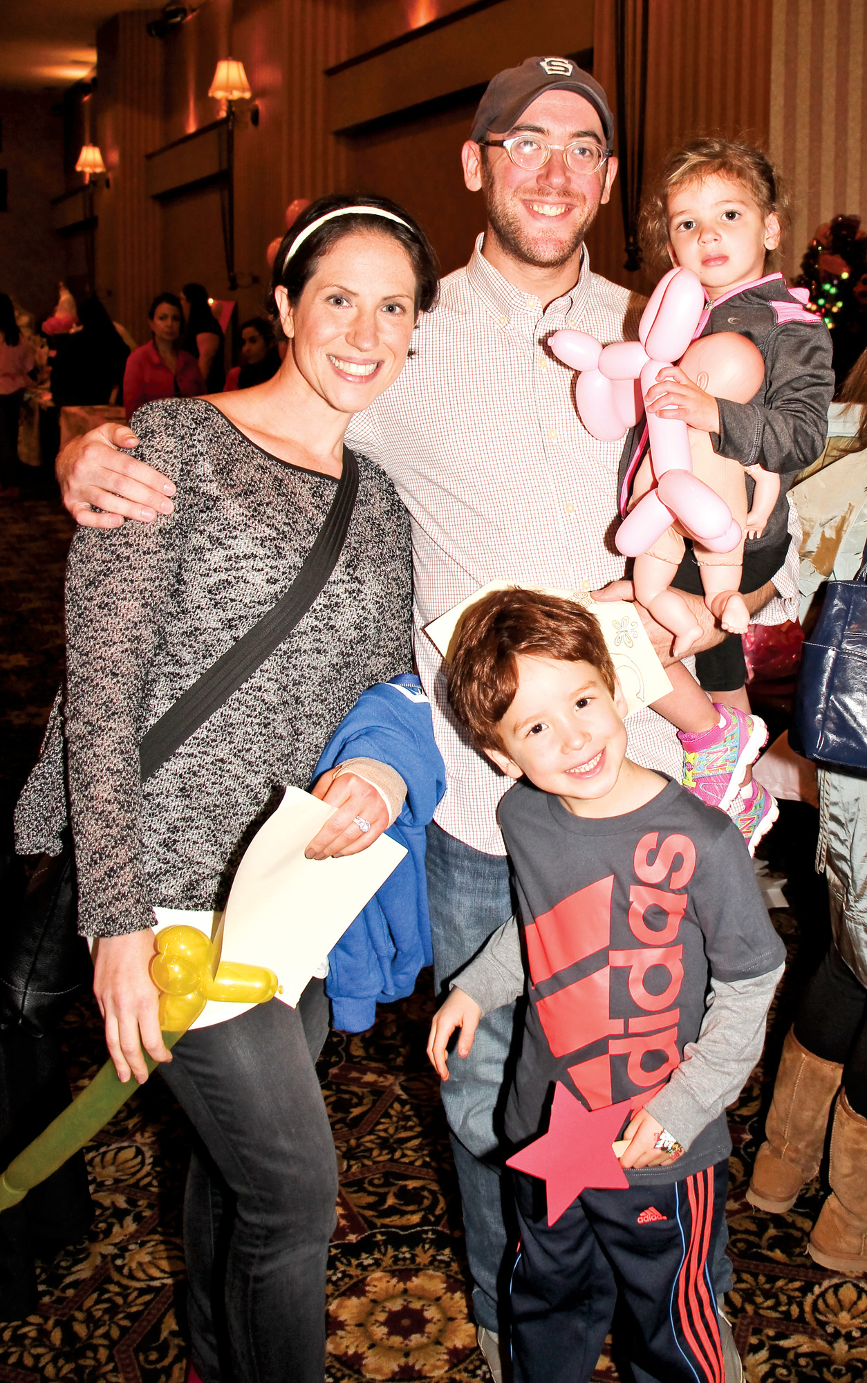 Michelle Mandel, a two-year breast cancer survivor, attended the event with her husband, Aaron, and children, Farrah, 2, and Jack, 5.