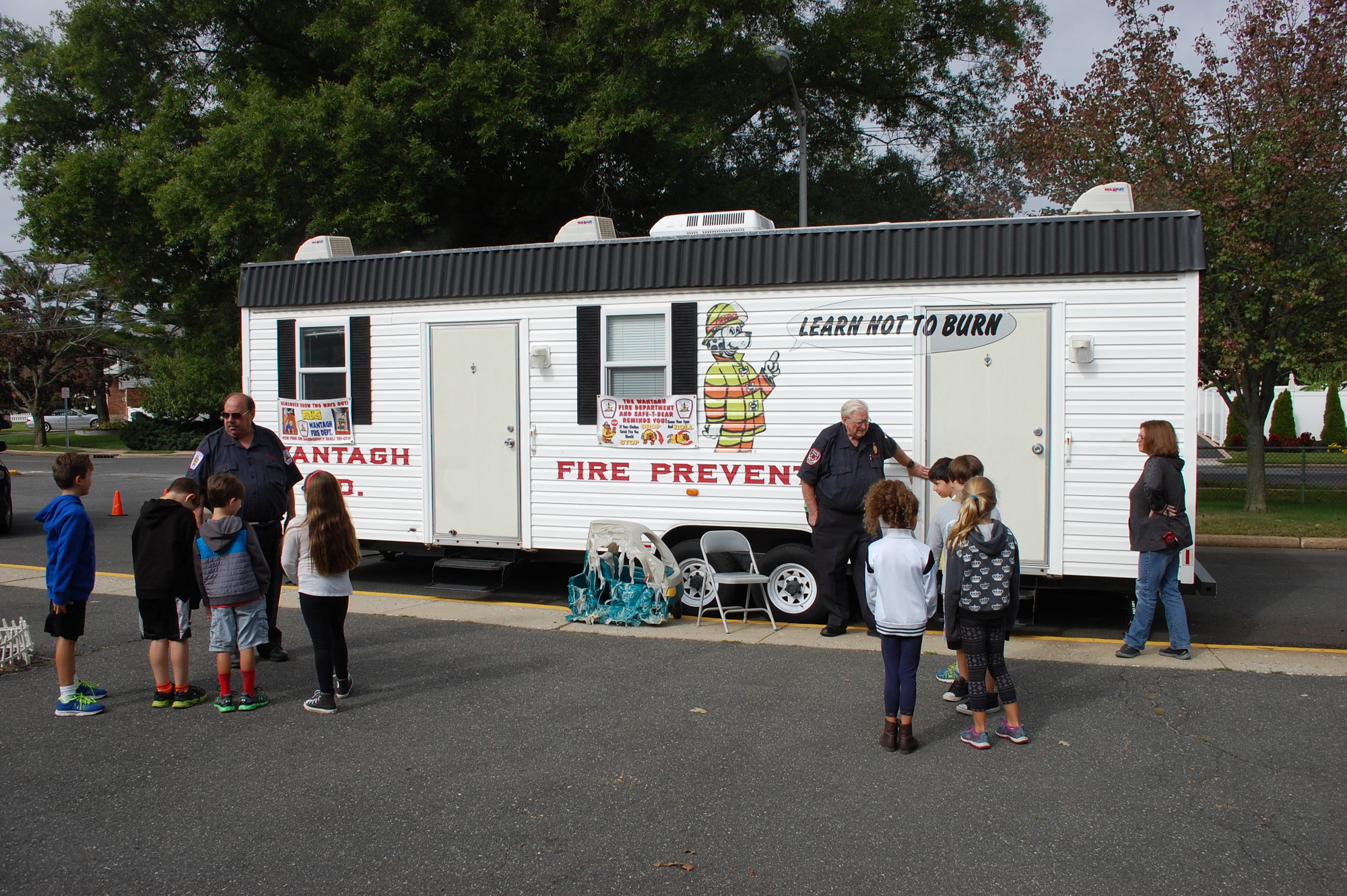 The Wantagh fire Department’s fire safety trailer was at Forest Lake Elementary School on Oct. 7 for Fire Prevention Month.