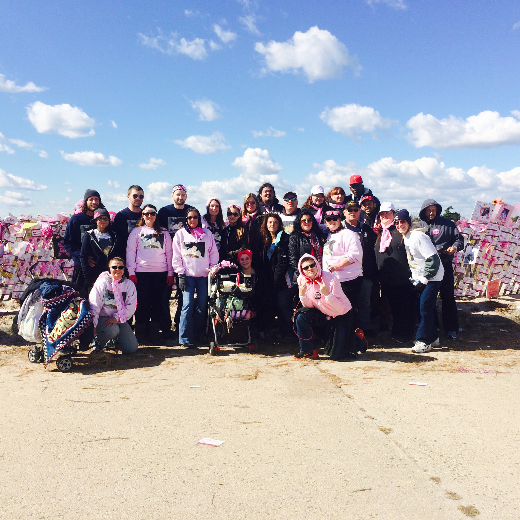 A team walked in honor of former Seaford resident Joan Bonafede at the Making Strides of Long Island Walk at Jones Beach last Sunday to raise money and awareness for breast cancer.