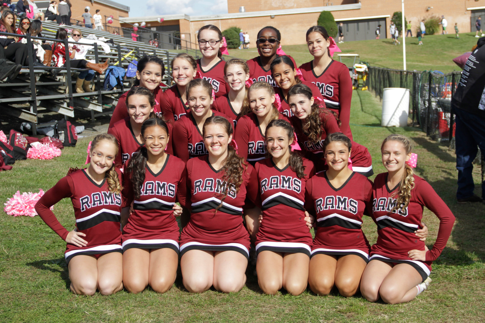 Clarke cheerleaders infused a large dose of school spirit into the       hundreds of spectators in attendance.