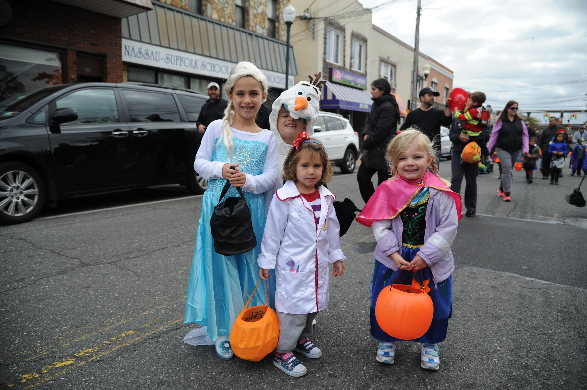 Many youngsters wore "Frozen" -themed costumes for the special occasion.