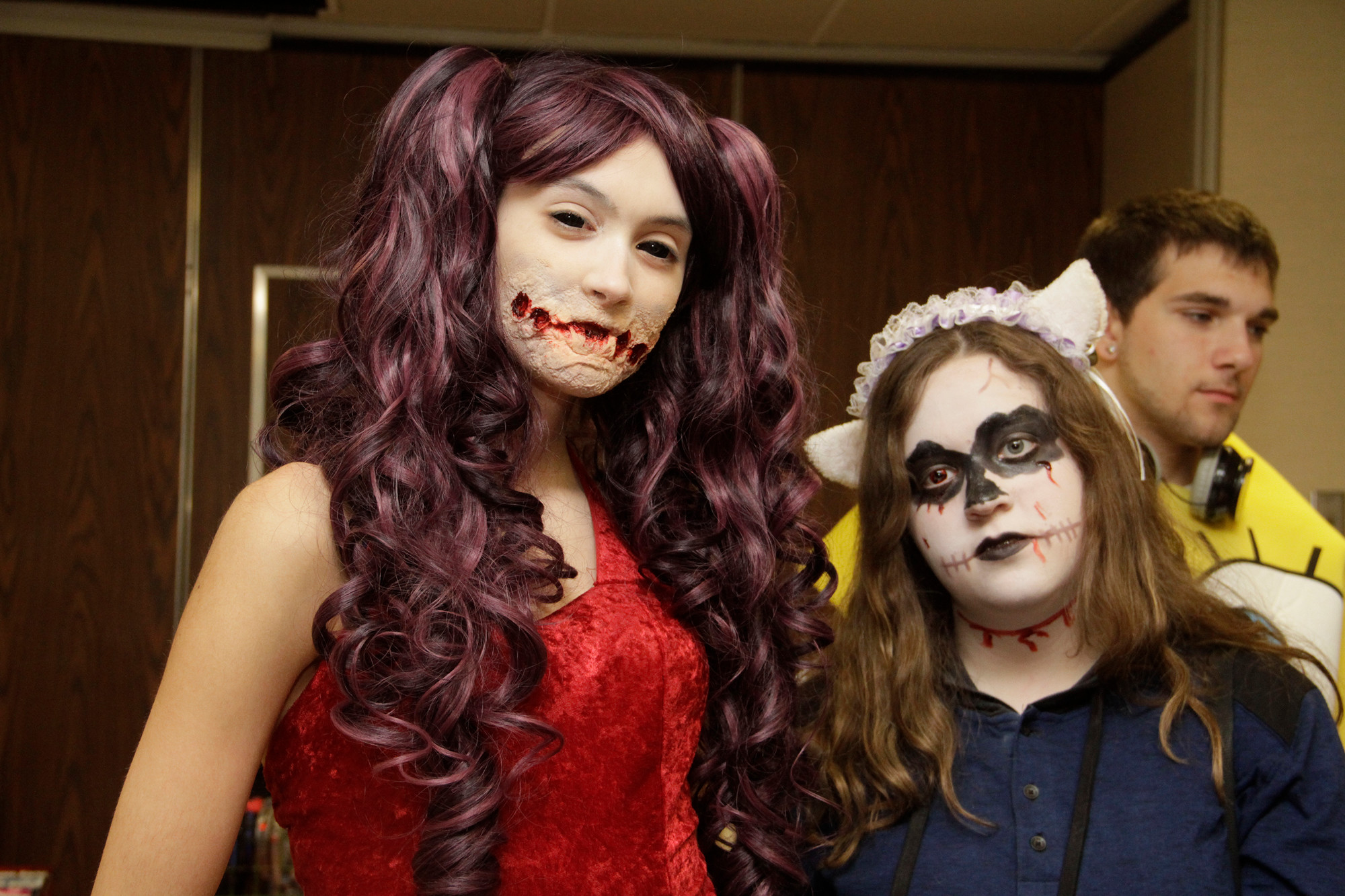 Gabrielle Eversgerd and Cassandra Russo used impressive makeup to design their Halloween guise.