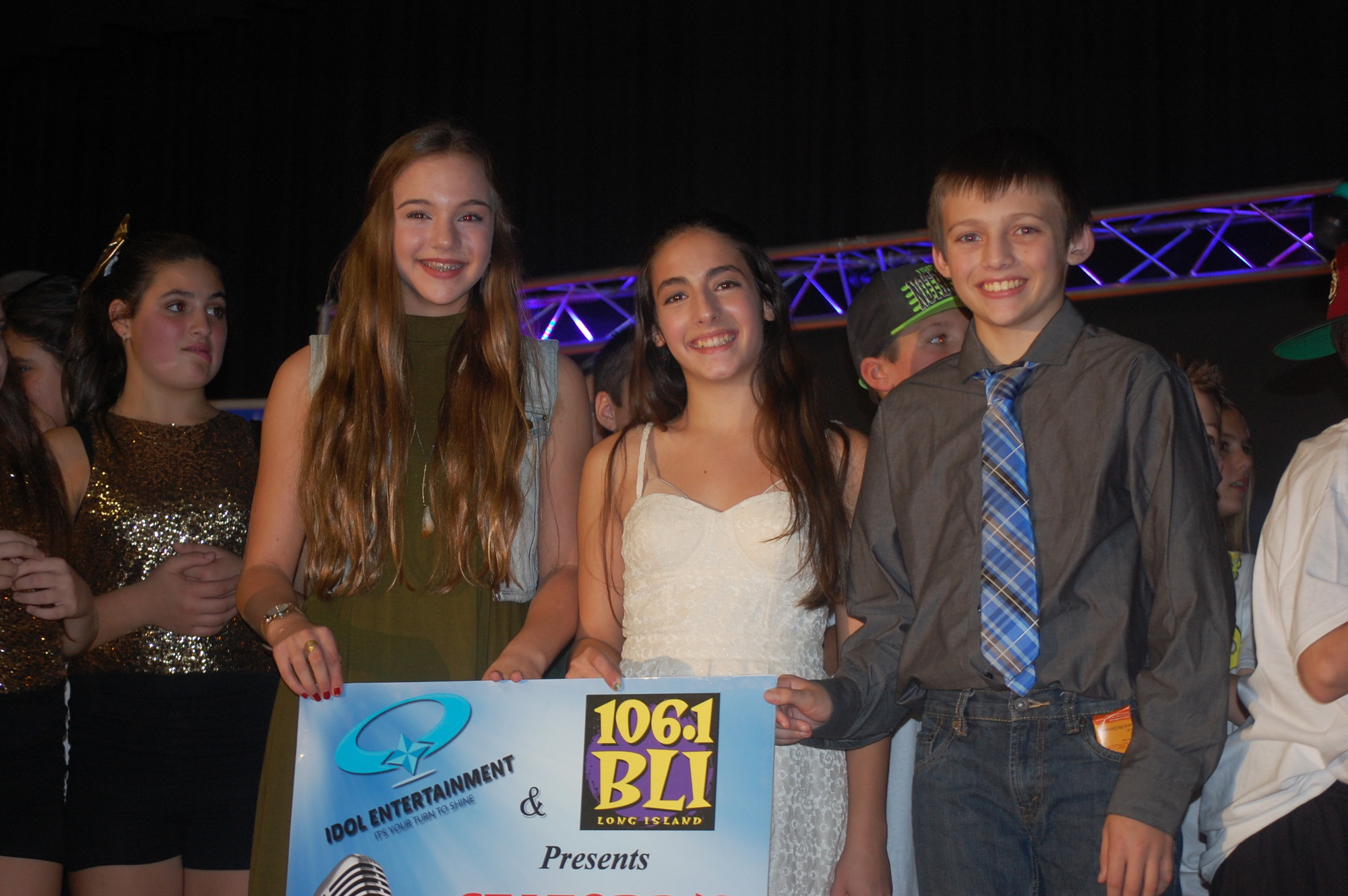 Winners of Seaford’s Got Talent, from left, were Carly Corsitto (first place), Giana Cesario (third), and Liam McDonald (second).
