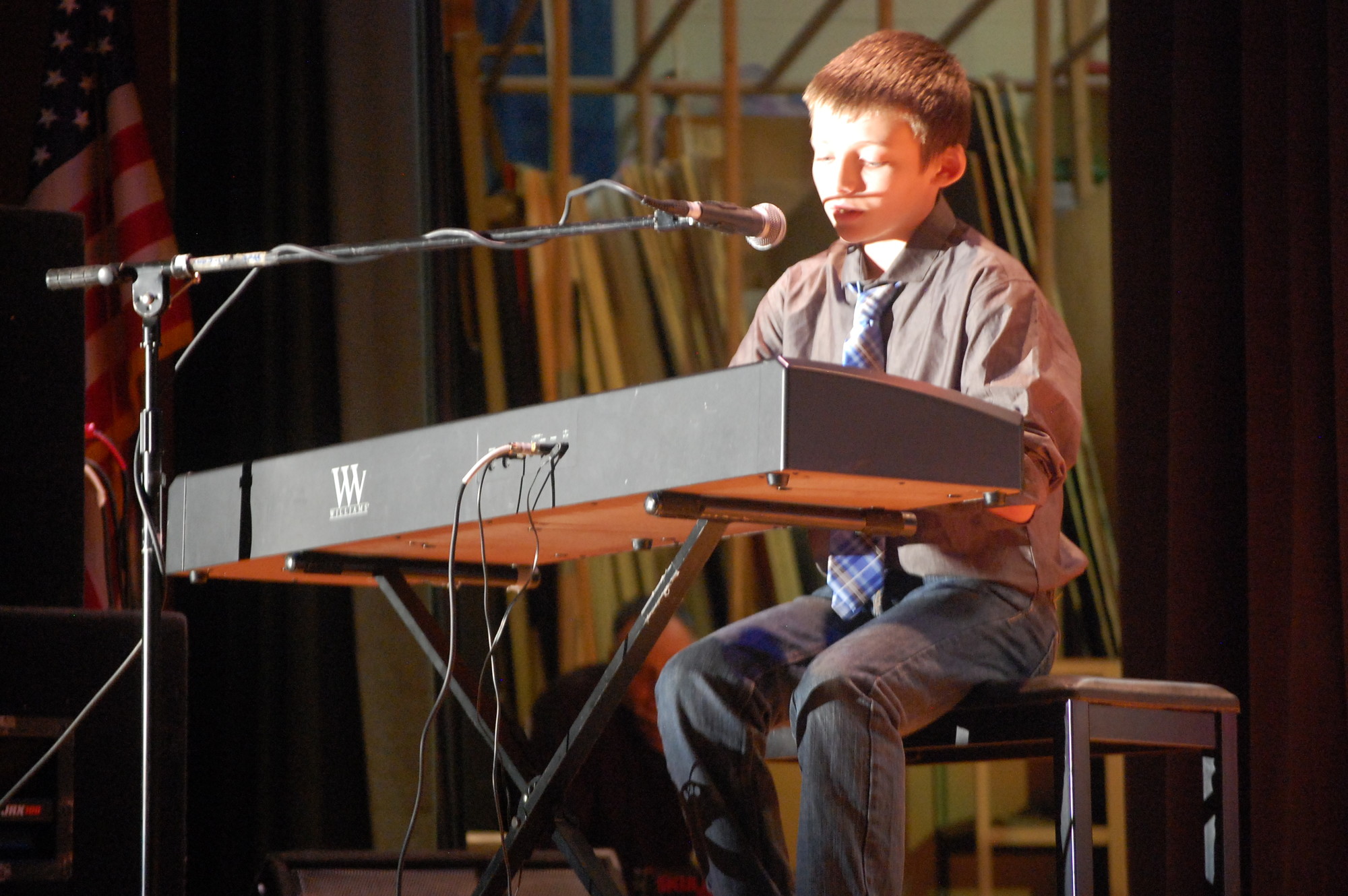 Liam McDonald sang and played the piano.